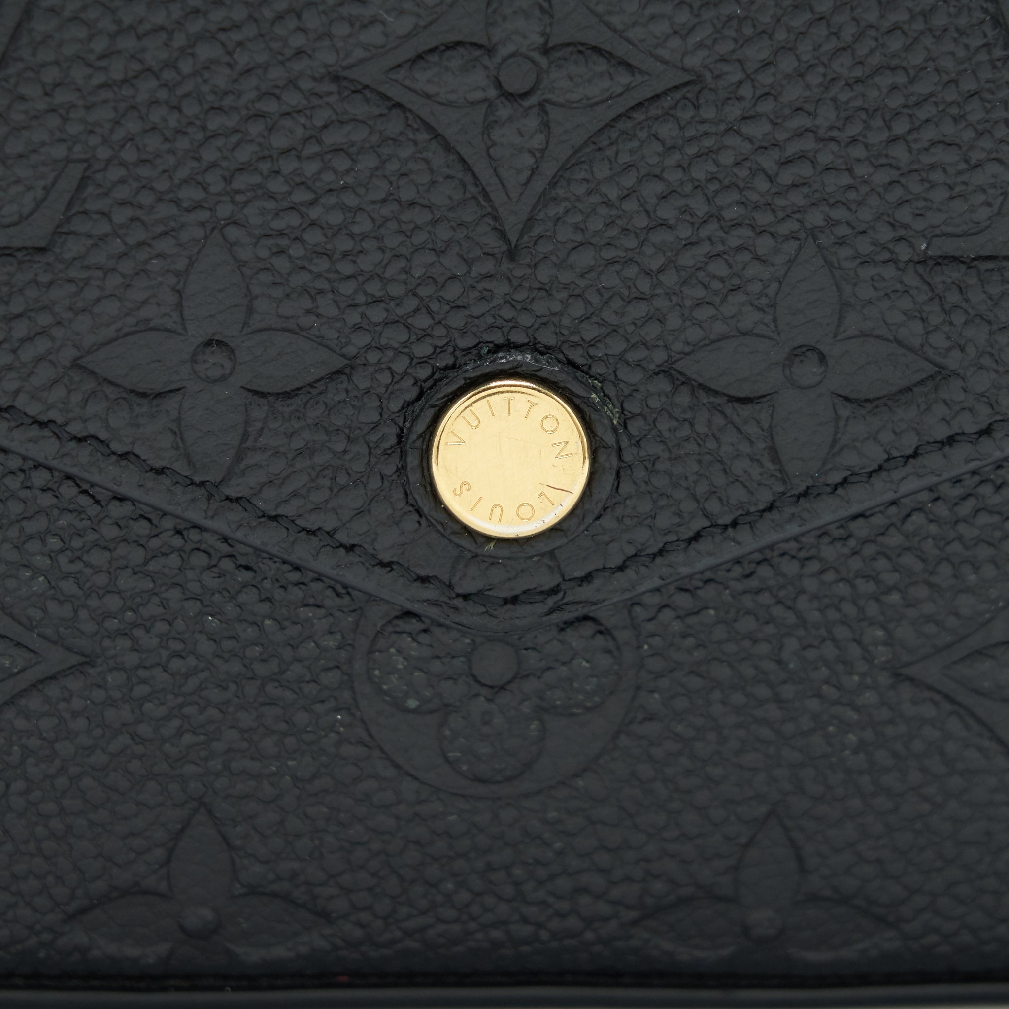 LOUIS VUITTON FELICIE POCHETTE MONOGRAM EMPREINTE LEATHER BLACK