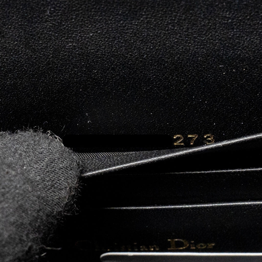 DIOR MISS CARO MINI BAG WITH CHAIN LAMBSKIN BLACK MULTICOLOUR HARDWARE