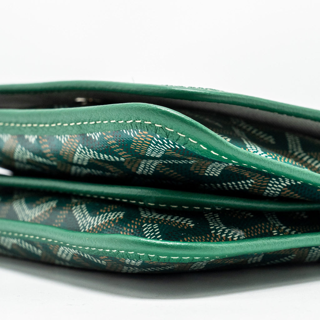 GOYARD PORTEFEUILLE POCHETTE PLUMET GOYARDINE CANVAS VERT SHW