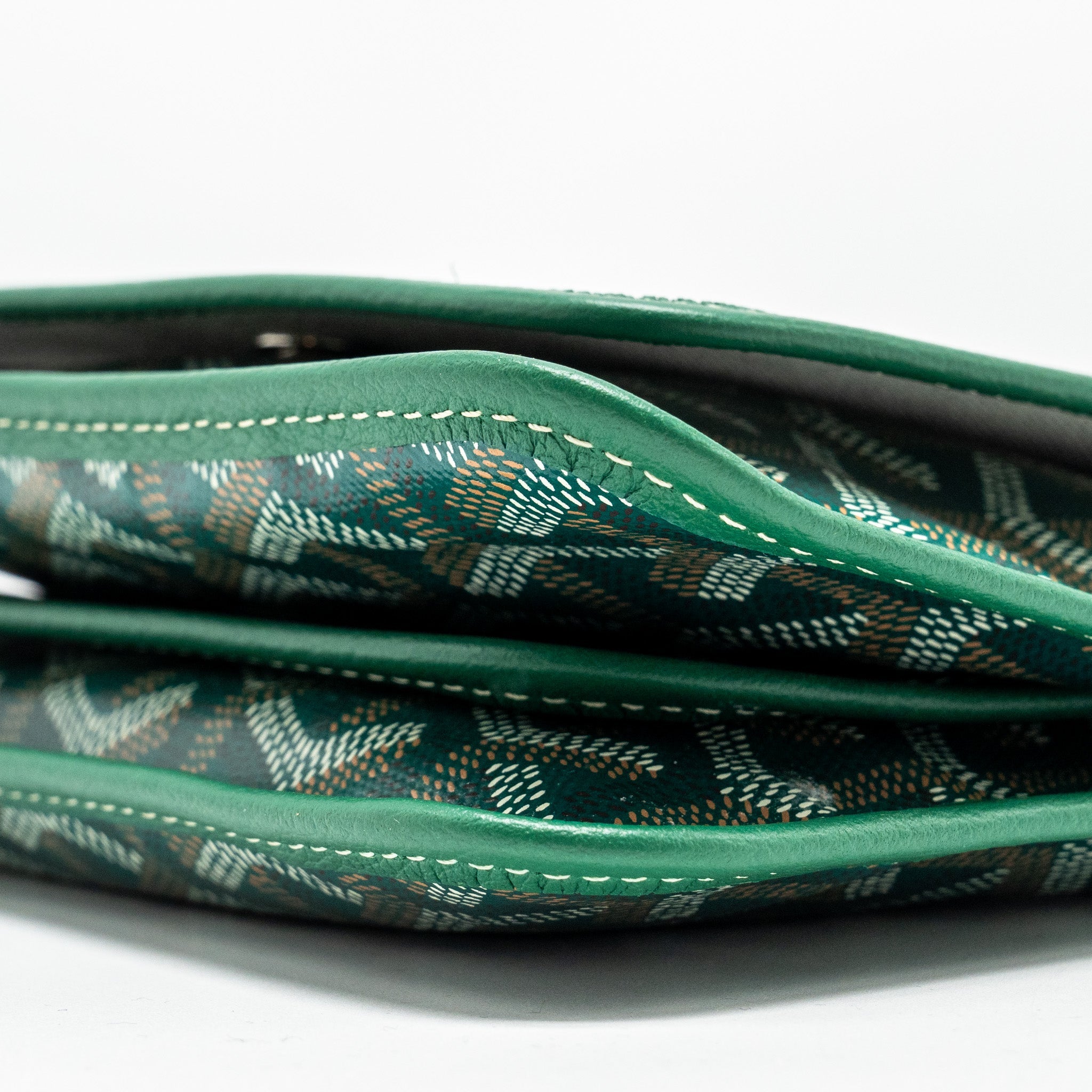 GOYARD PORTEFEUILLE POCHETTE PLUMET GOYARDINE CANVAS VERT SHW