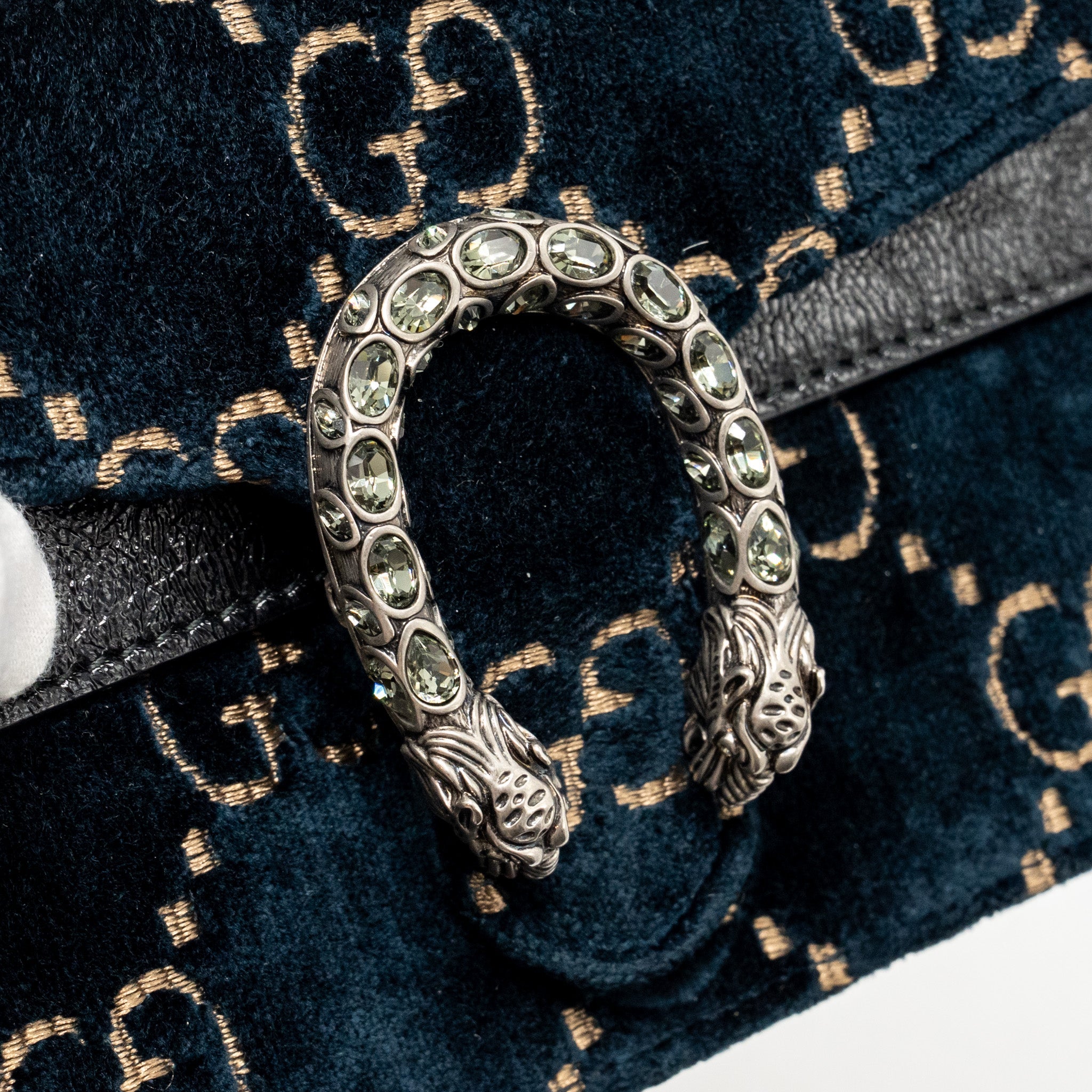 GUCCI DIONYSUS SUPER MINI BAG VELVET DARK BLUE SHW