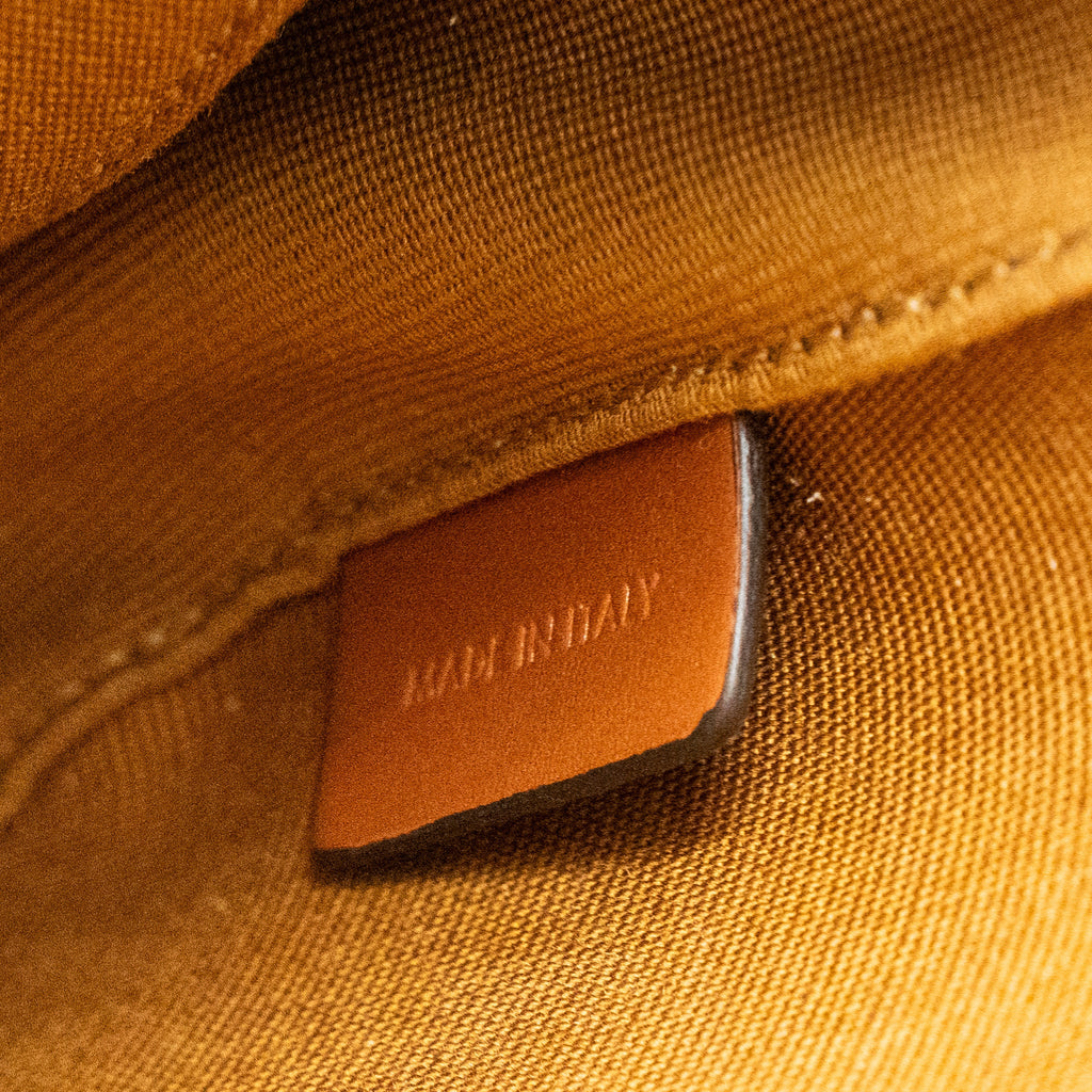 CELINE MINI BESACE IN TRIOMPHE CANVAS/CALFSKIN TAN GHW