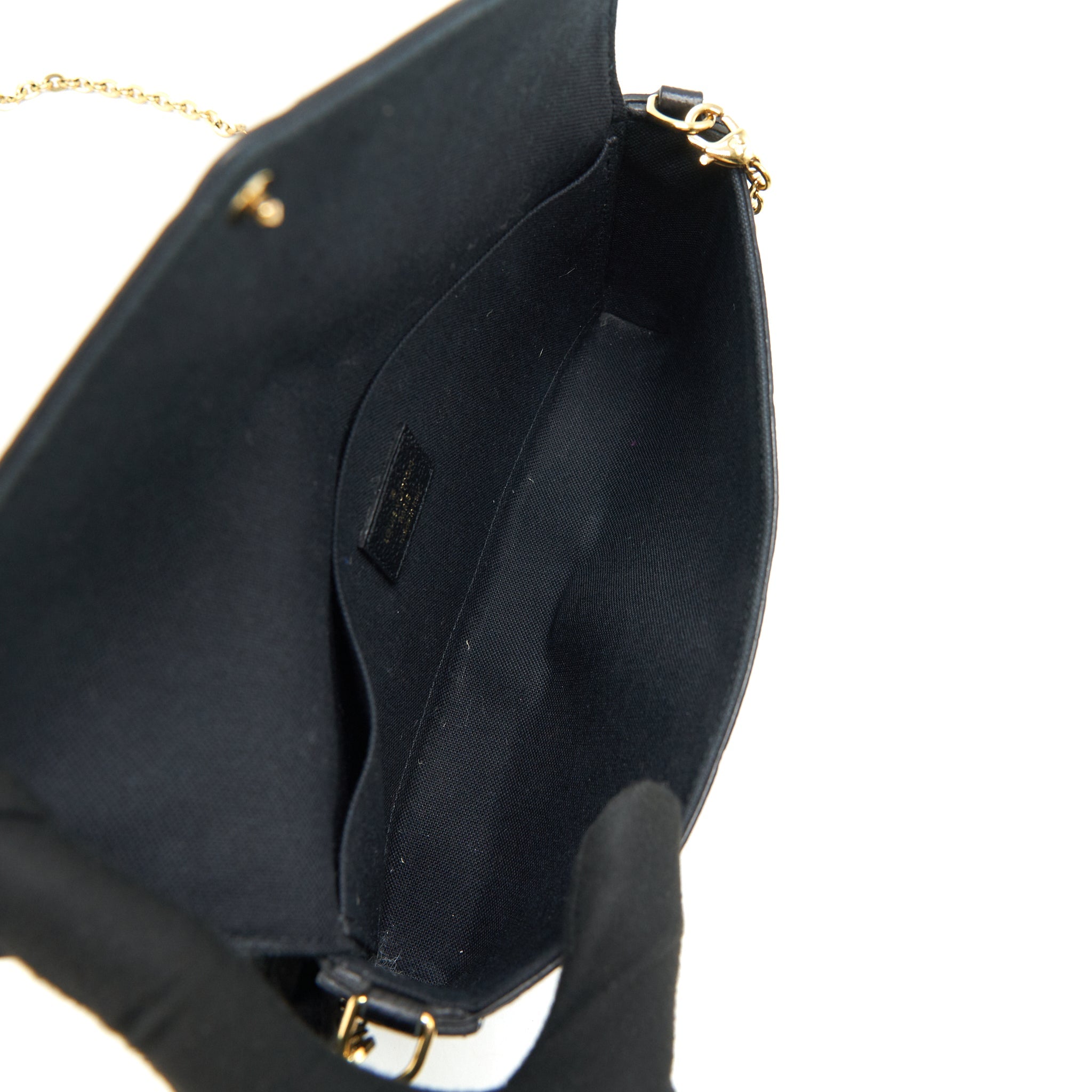 LOUIS VUITTON FELICIE POCHETTE MONOGRAM EMPREINTE LEATHER BLACK