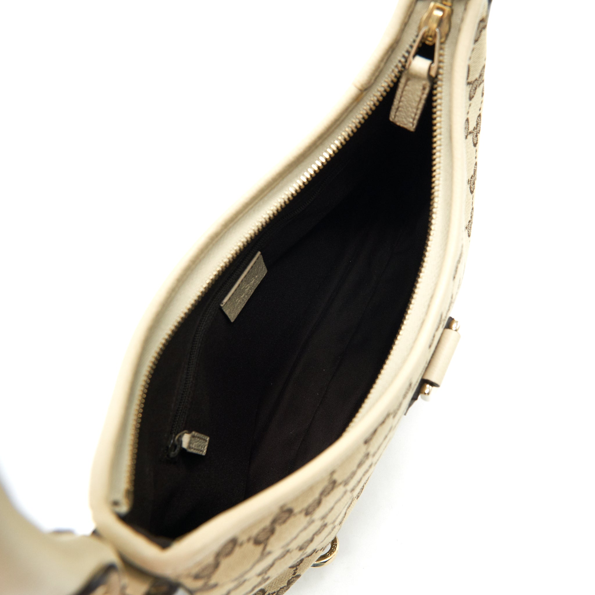 GUCCI ABBEY CANVAS LEATHER SHOULDER BAG