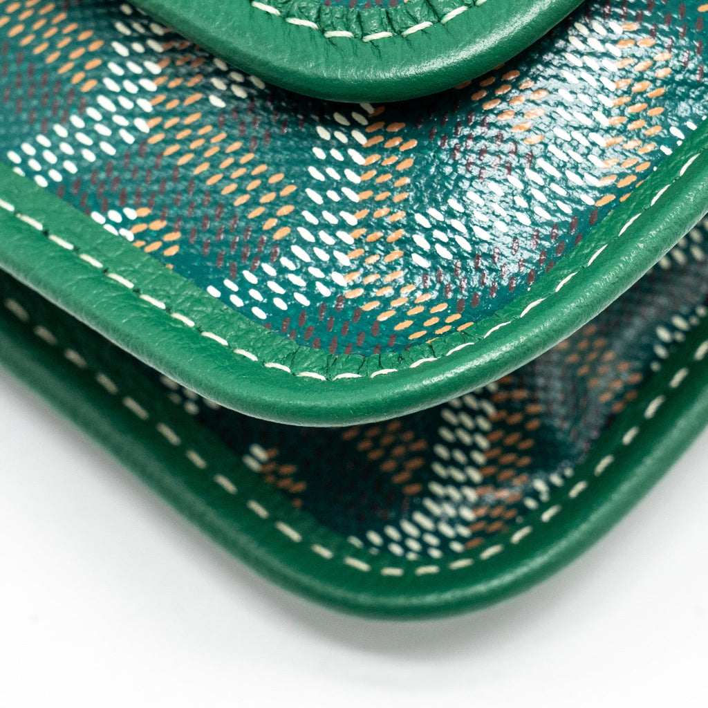 GOYARD PORTEFEUILLE POCHETTE PLUMET GOYARDINE CANVAS VERT SHW