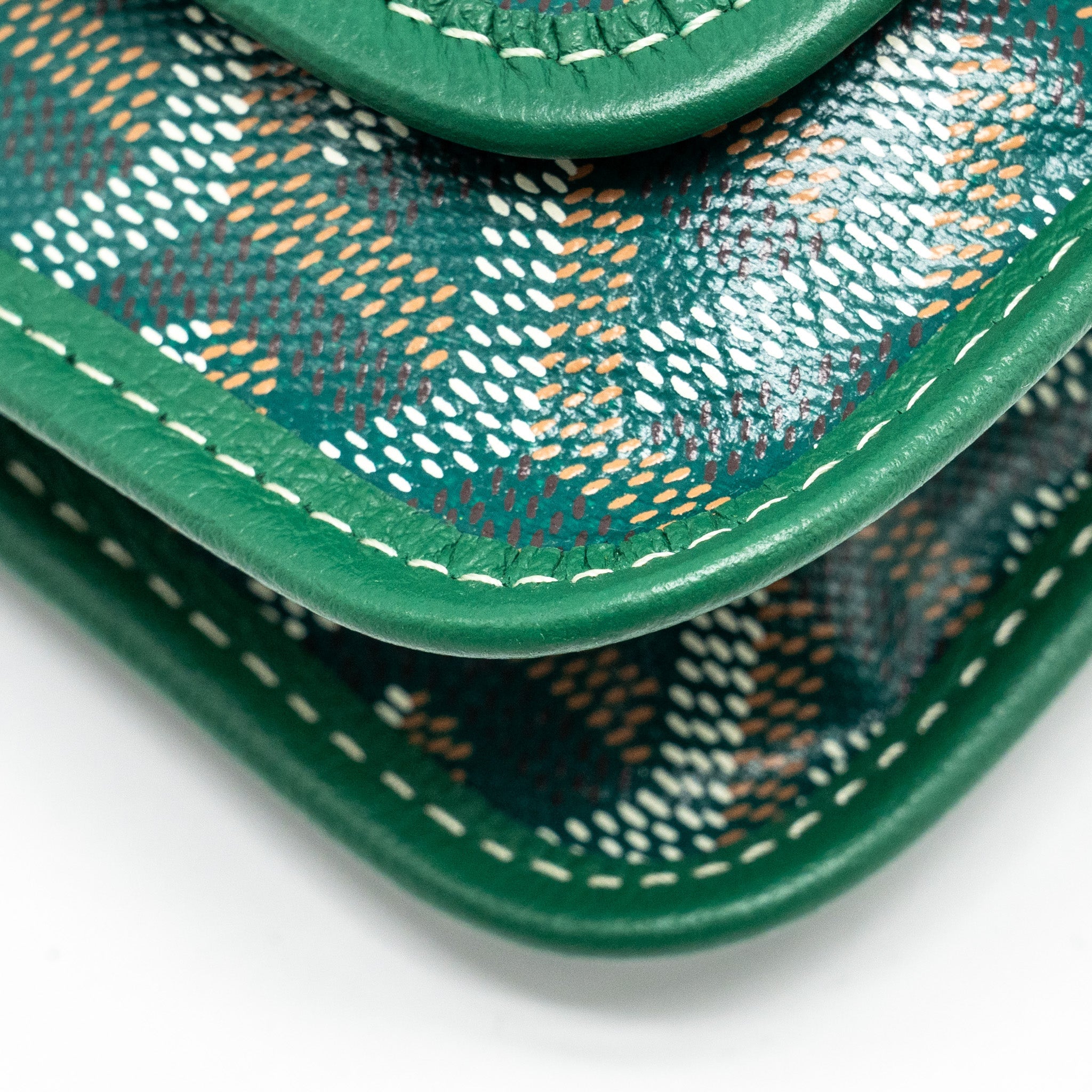 GOYARD PORTEFEUILLE POCHETTE PLUMET GOYARDINE CANVAS VERT SHW