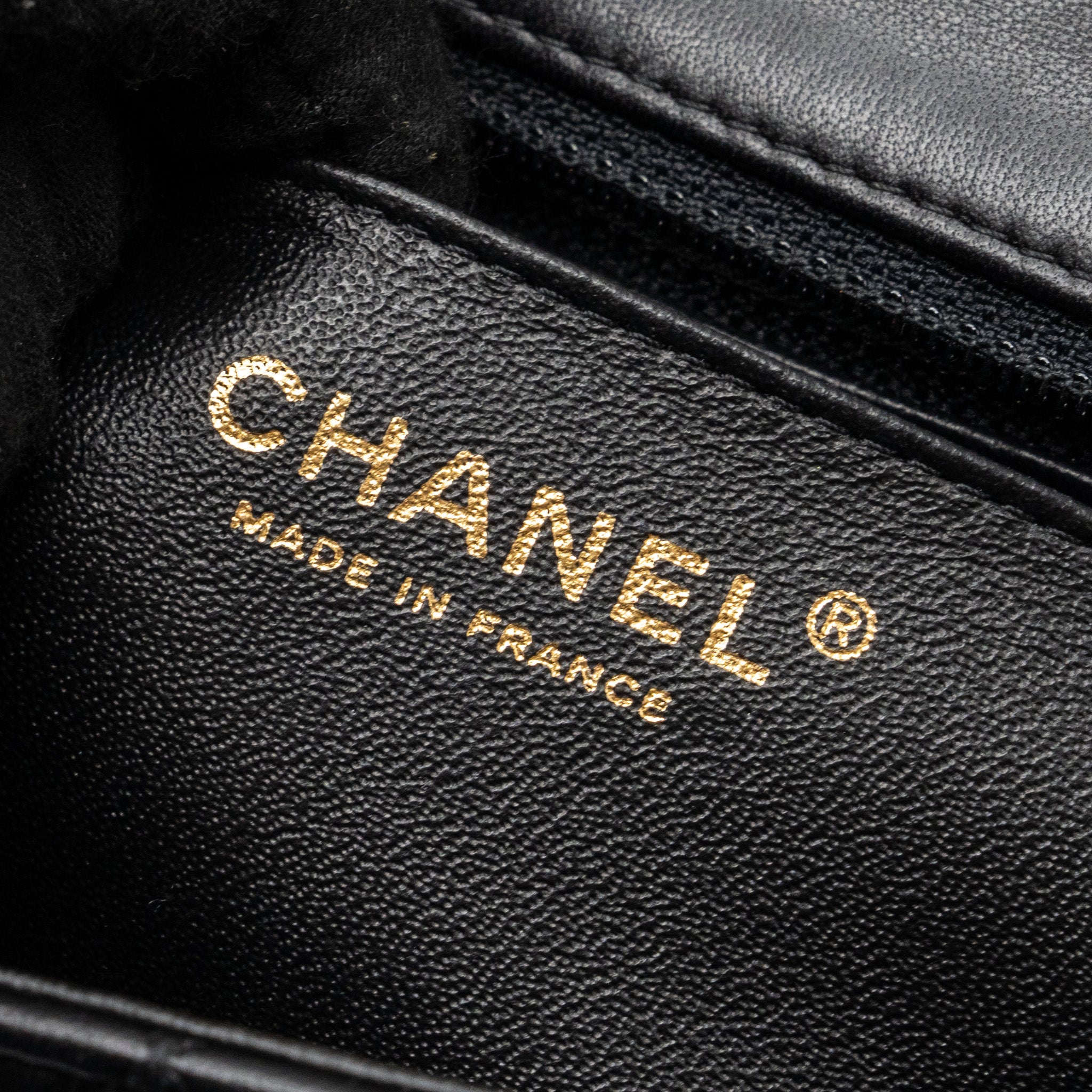 CHANEL CLASSIC MINI RECTANGULAR FLAP BAG LAMBSKIN BLACK GHW