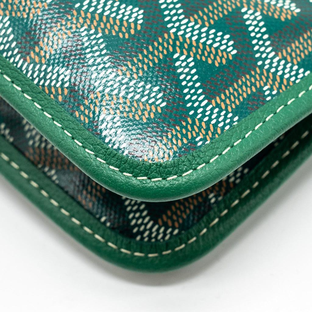 GOYARD PORTEFEUILLE POCHETTE PLUMET GOYARDINE CANVAS VERT SHW