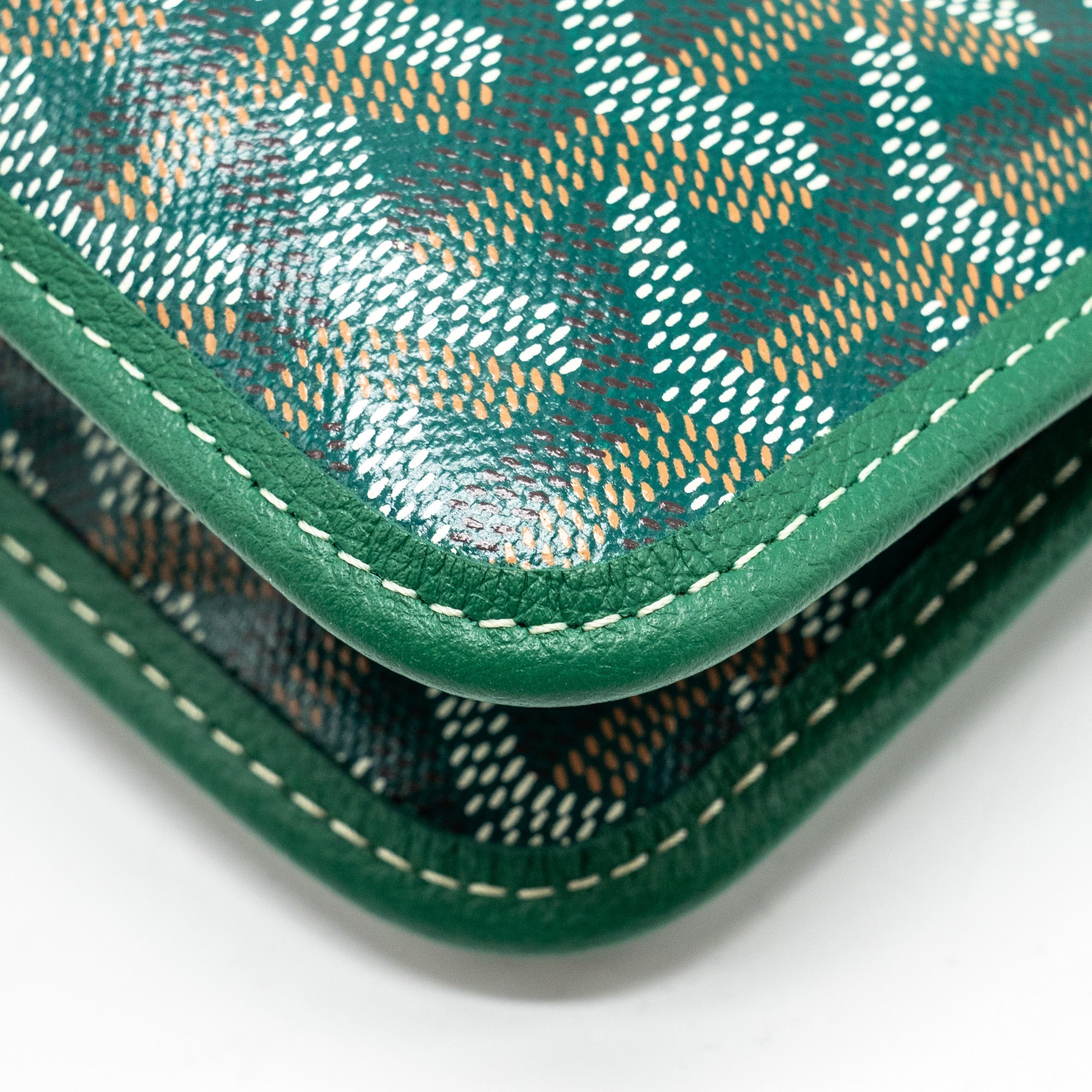GOYARD PORTEFEUILLE POCHETTE PLUMET GOYARDINE CANVAS VERT SHW