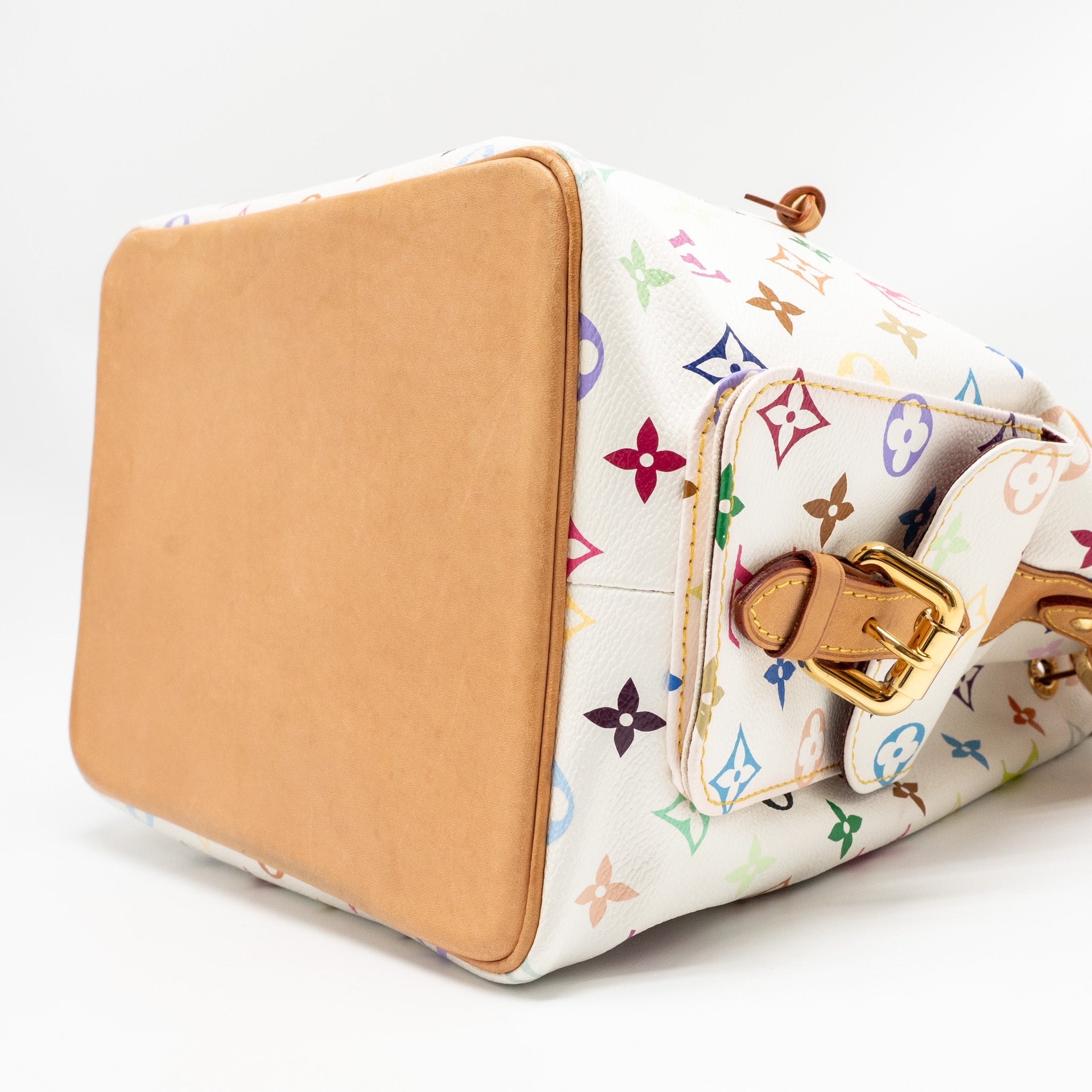 LOUIS VUITTON PETIT NOE MONOGRAM CANVAS WHITE / MULTICOLOUR GHW