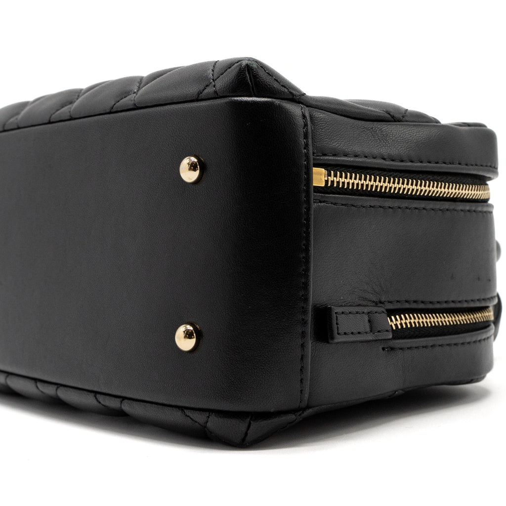 CHANEL TRENDY CC TOP HANDLE VANITY BAG LAMBSKIN BLACK GHW
