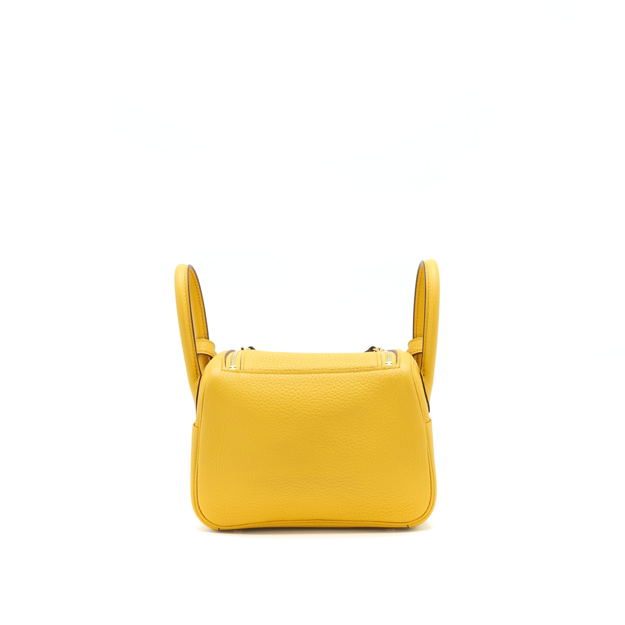 HERMES MINI LINDY 9D JAUNE AMBRE GHW