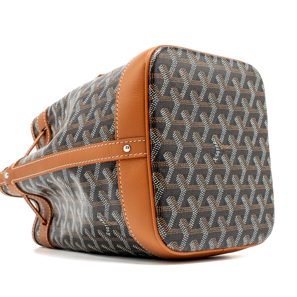 GOYARD PETIT FLOT BUCKET BAG CANVAS / CALFSKIN BROW SHW