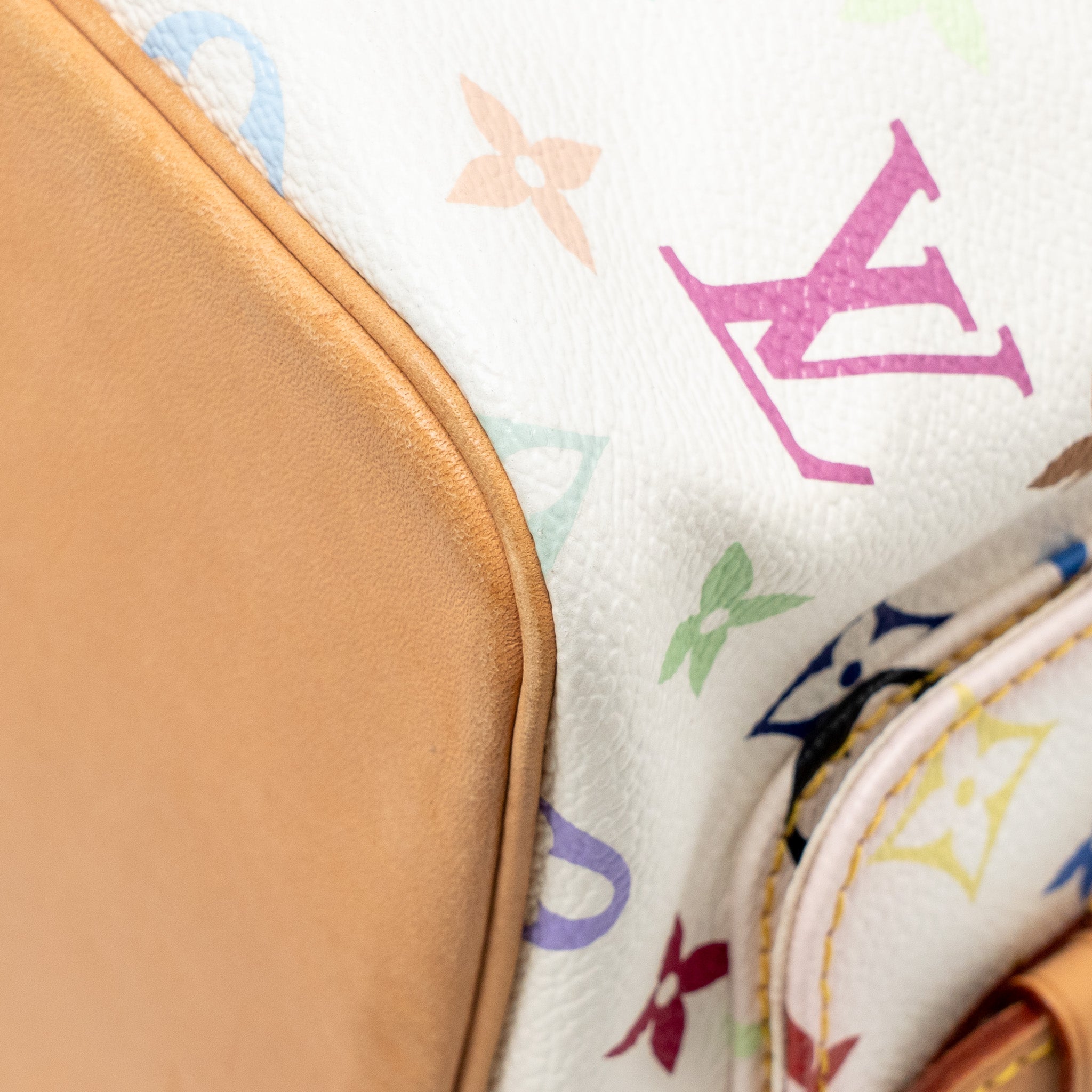 LOUIS VUITTON PETIT NOE MONOGRAM CANVAS WHITE / MULTICOLOUR GHW