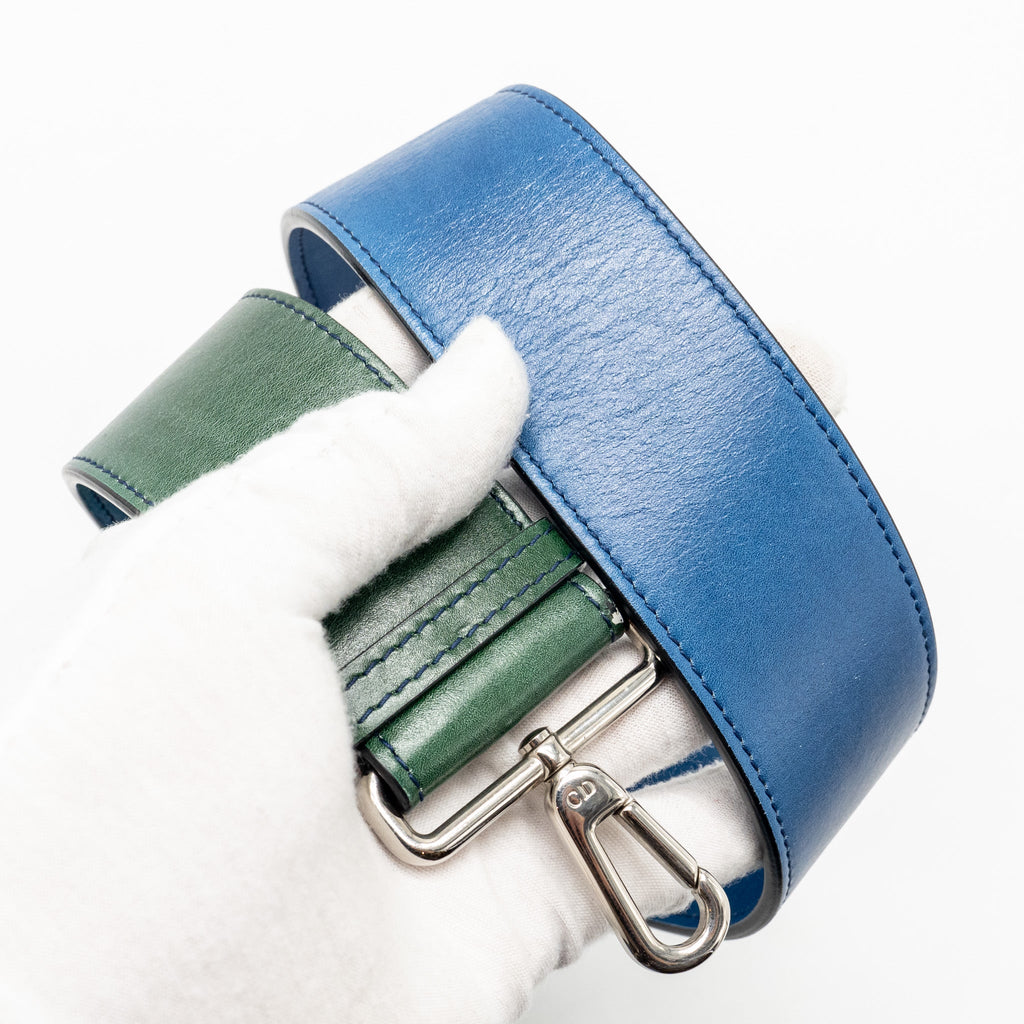DIOR MEDIUM LADY DIOR BOX CALFSKIN GRADIENT BLUE/PURPLE/GREEN SHW