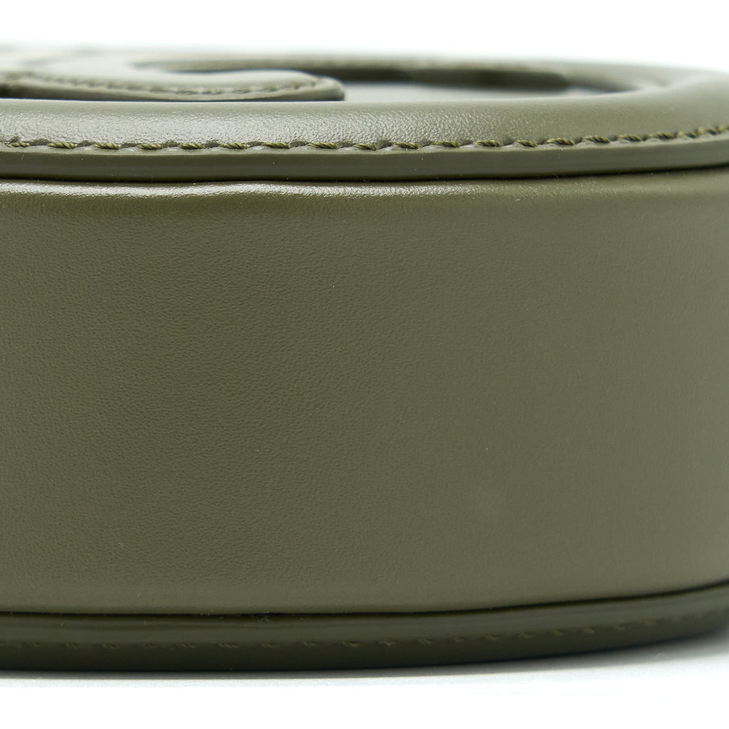 CELINE CROSSBODY OVAL PURSE CALFSKIN OLIVE GREEN GHW