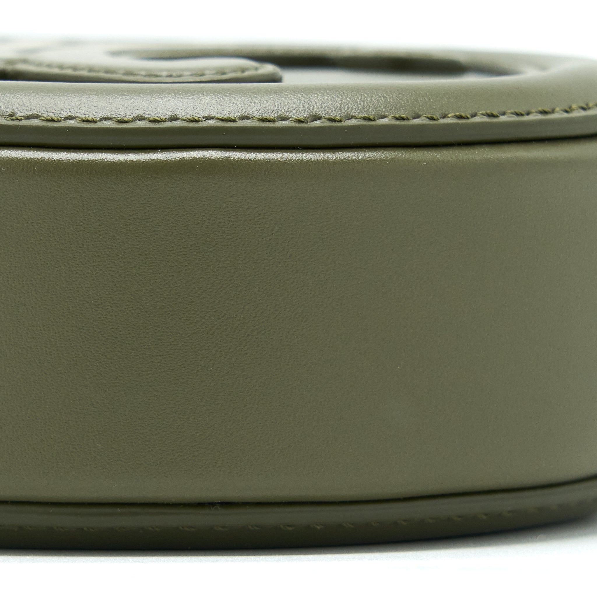 CELINE CROSSBODY OVAL PURSE CALFSKIN OLIVE GREEN GHW