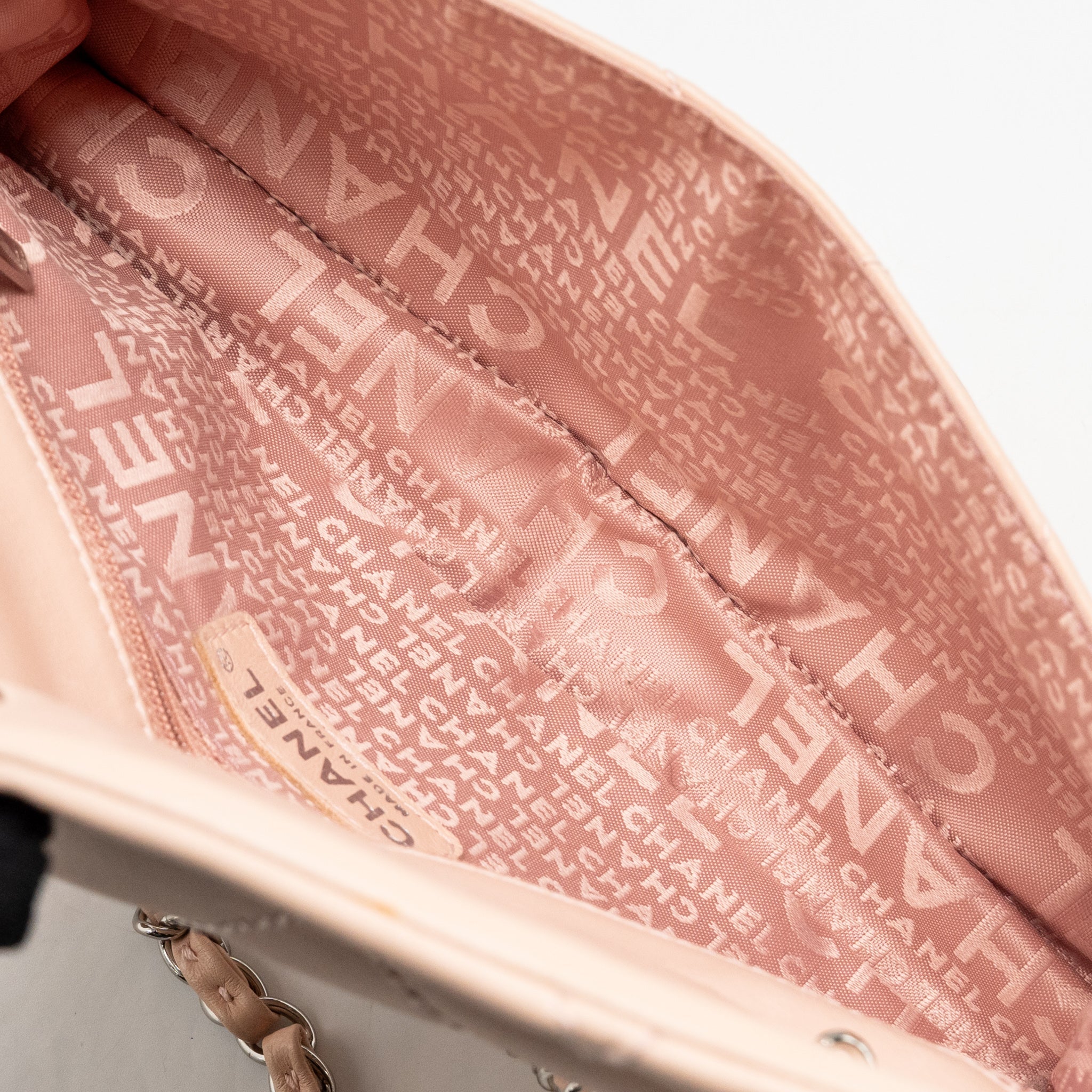 CHANEL VINTAGE GIANT CC FLAP BAG LAMBSKIN ROSE CLAIR SHW