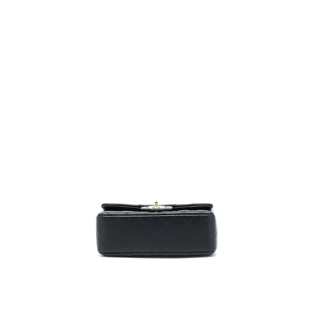 CHANEL MINI RECTANGULAR LAMBSKIN BLACK LGHW(MICROCHIP)