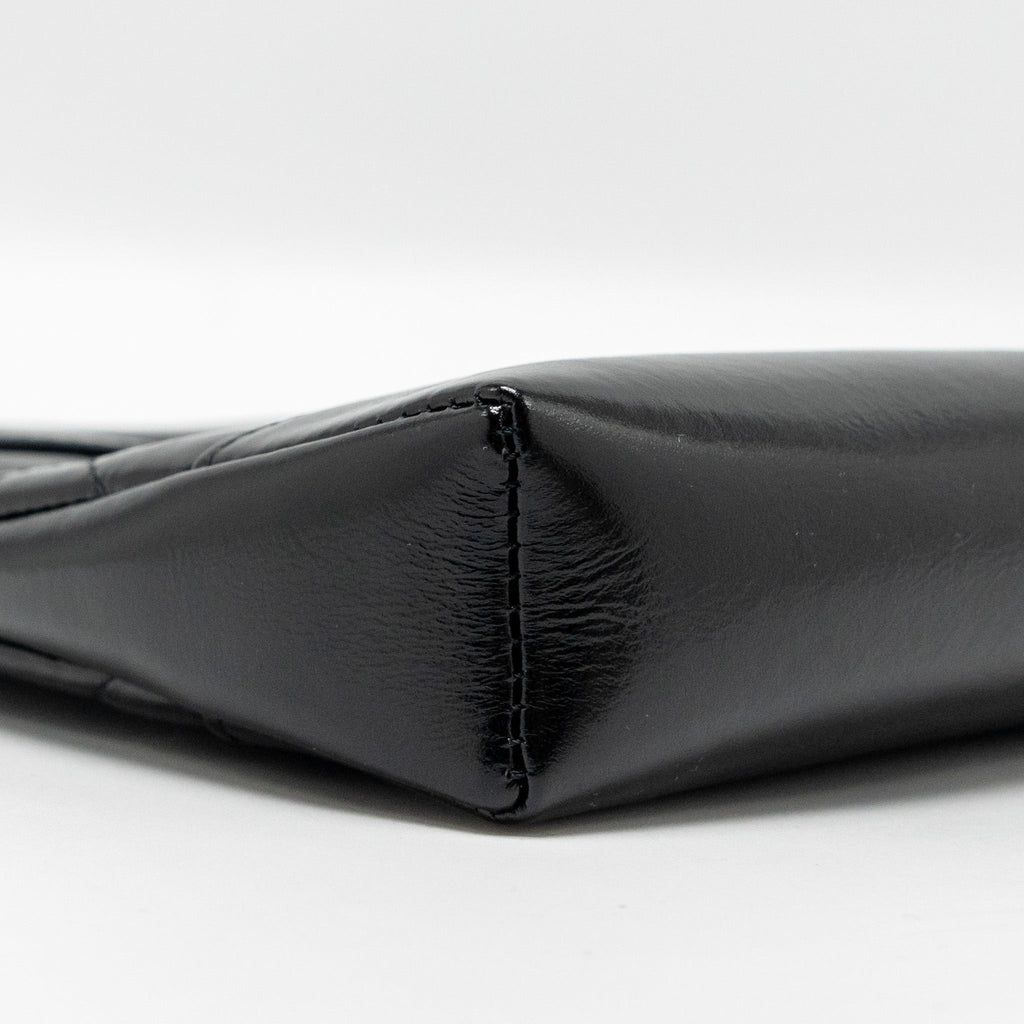 CHANEL 24C MINI 31 CLUTCH WITH CHAIN SHINY CALFSKIN BLACK LGHW (MICROCHIP)