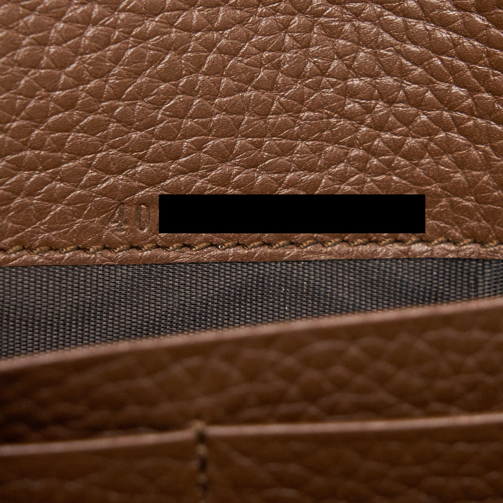 GUCCI GG MARMONT CHAIN WALLETS BROWN