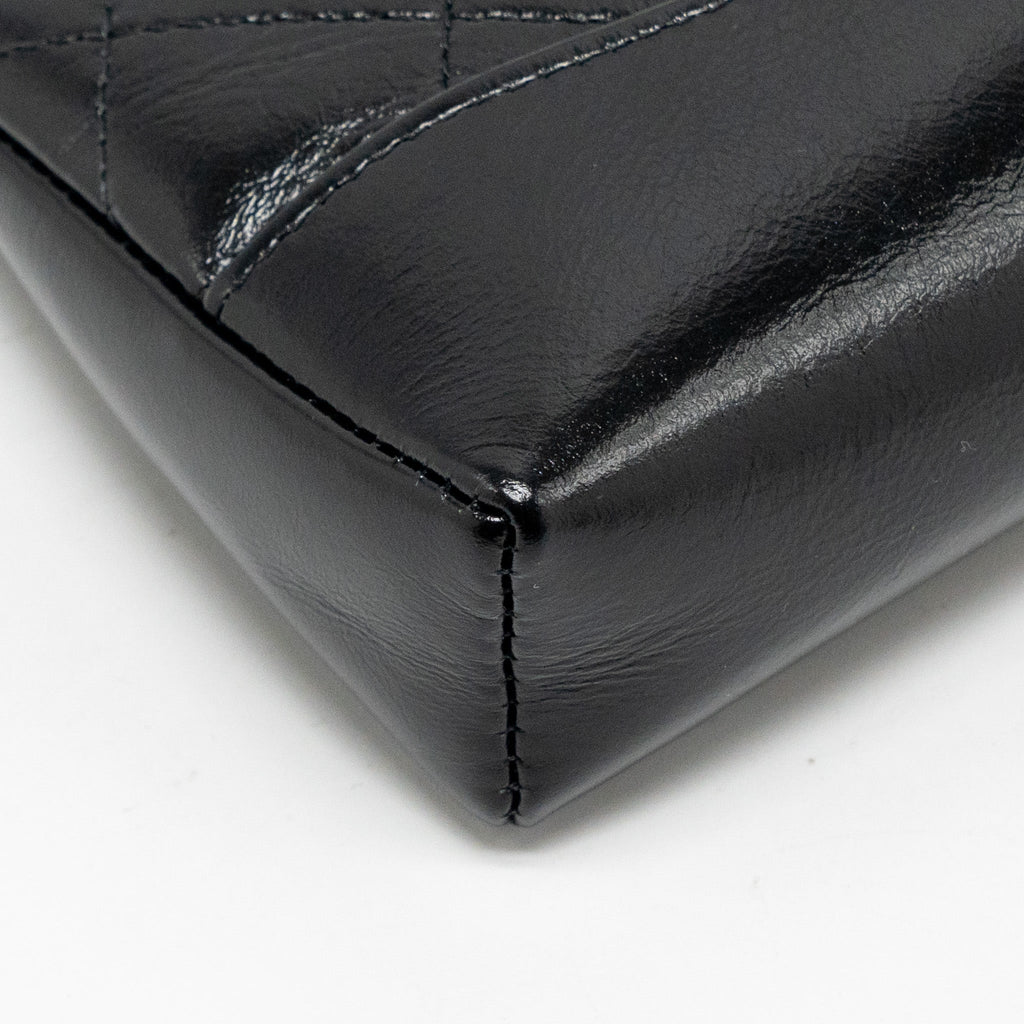CHANEL 24C MINI 31 CLUTCH WITH CHAIN SHINY CALFSKIN BLACK LGHW (MICROCHIP)