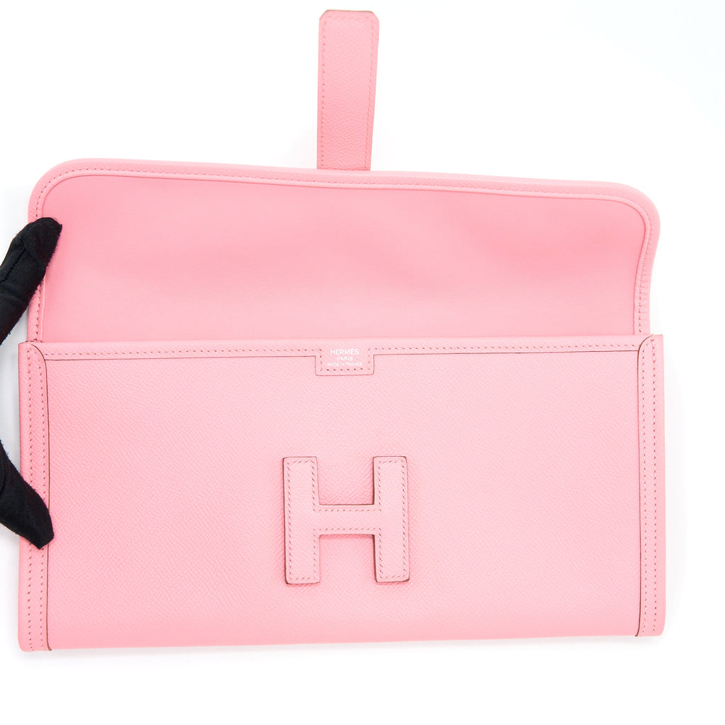 HERMES JIGE ELAN 29 CLUTCH EPSOM ROSE CONFETTI