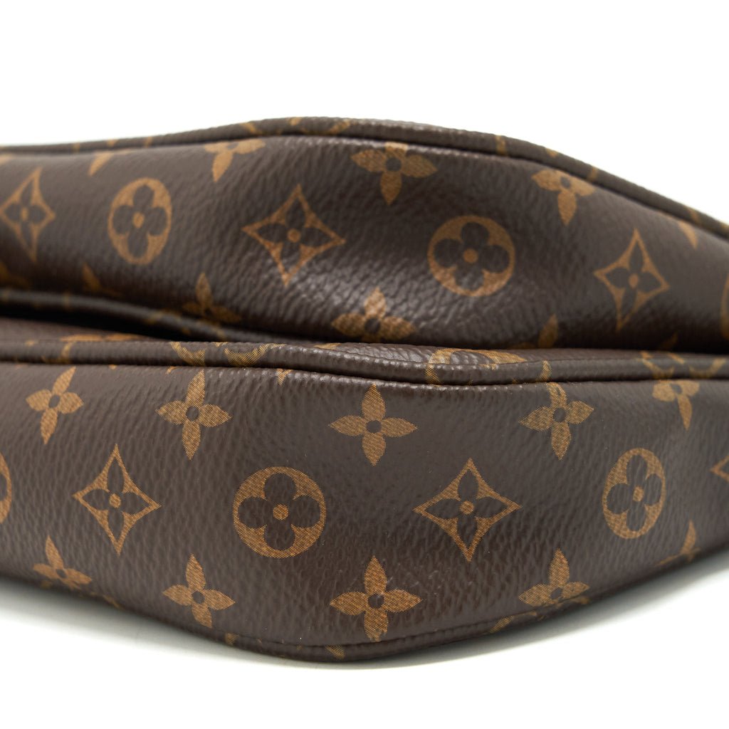 LOUIS VUITTON MULTI POCHETTE KAHKI STRAP MONOGRAM GHW