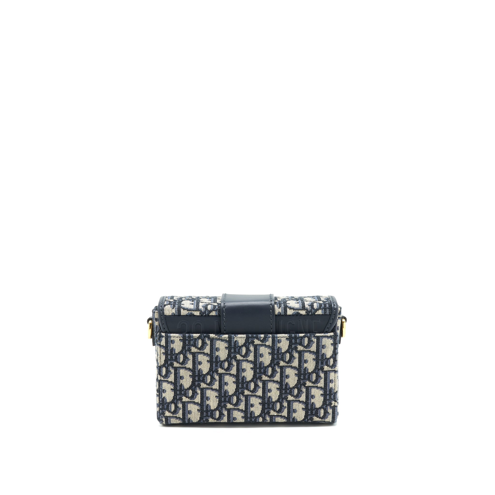 DIOR MONTAIGNE MINI BOX BAG BLUE OBLIQUE GHW