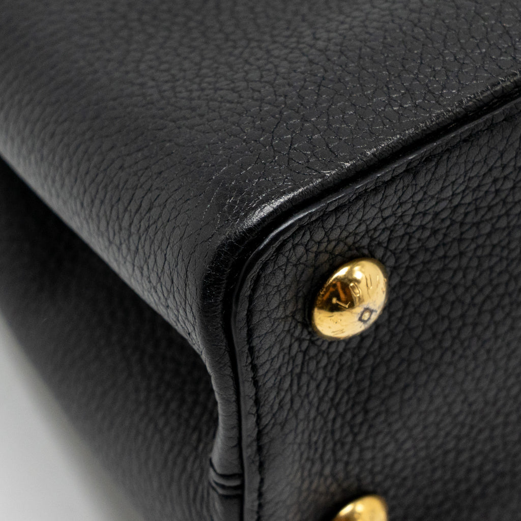 LOUIS VUITTON CAPUCINES MM CALFSKIN BLACK GHW