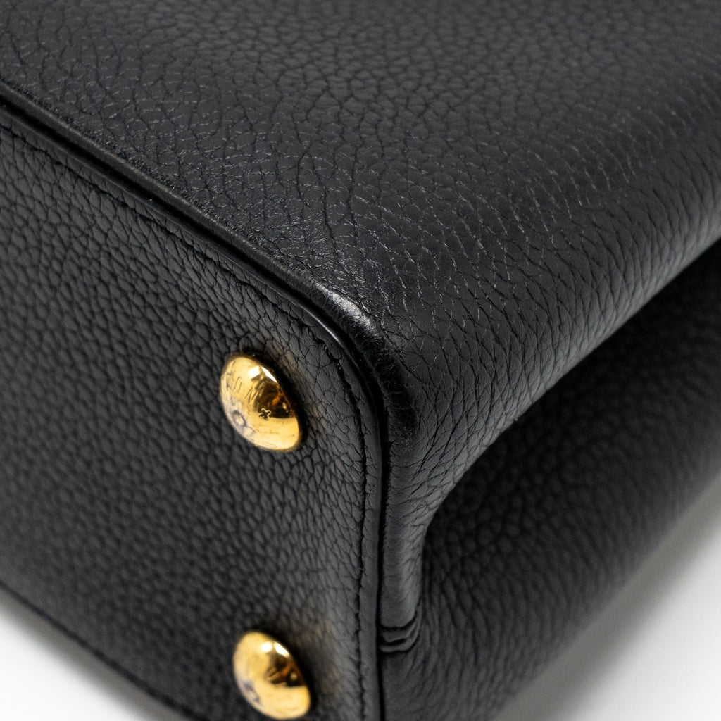LOUIS VUITTON CAPUCINES MM CALFSKIN BLACK GHW