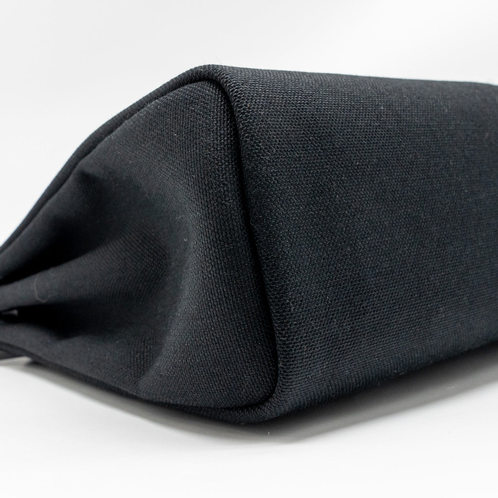 HERMES HERBAG 31 ZIP BAG CANVAS/HUNTER LEATHER BLACK GHW
