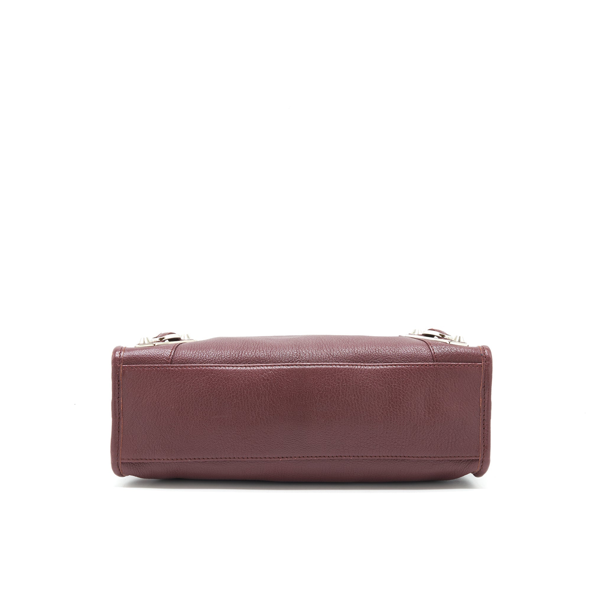 BALENCIAGA SMALL CITY EDGE BURGUNDY SHW