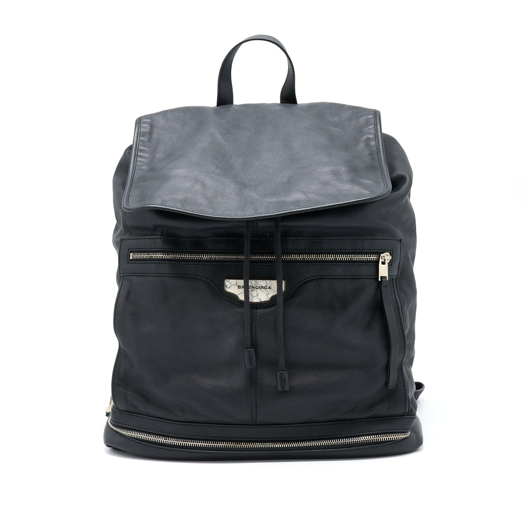 BALENCIAGA BACKPACK CALFSKIN BLACK SHW