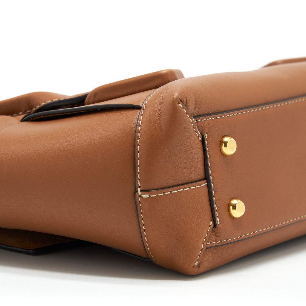 BOTTEGA VENETA ARCO BAG CALFSKIN WOOD
