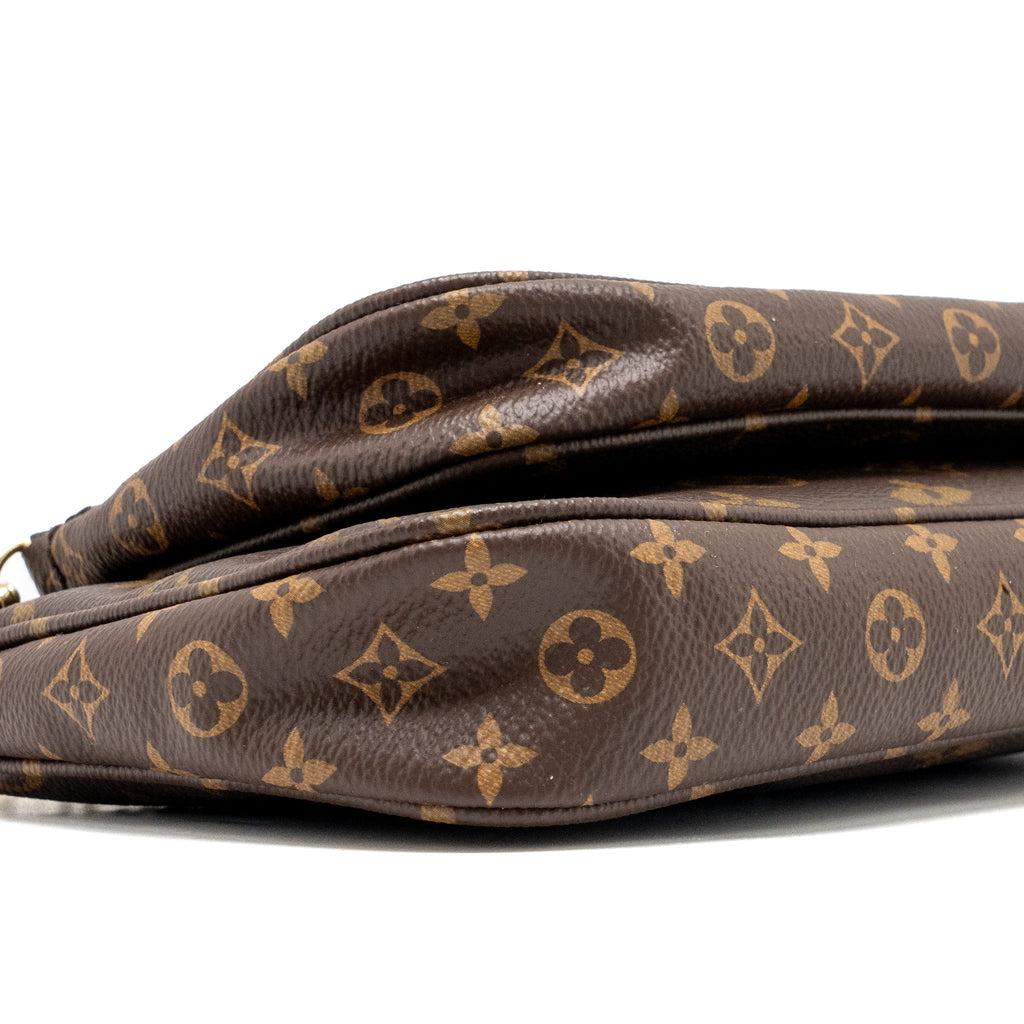 LOUIS VUITTON MULTI POCHETTE MONOGRAM CANVAS KHAKI STRAP GHW