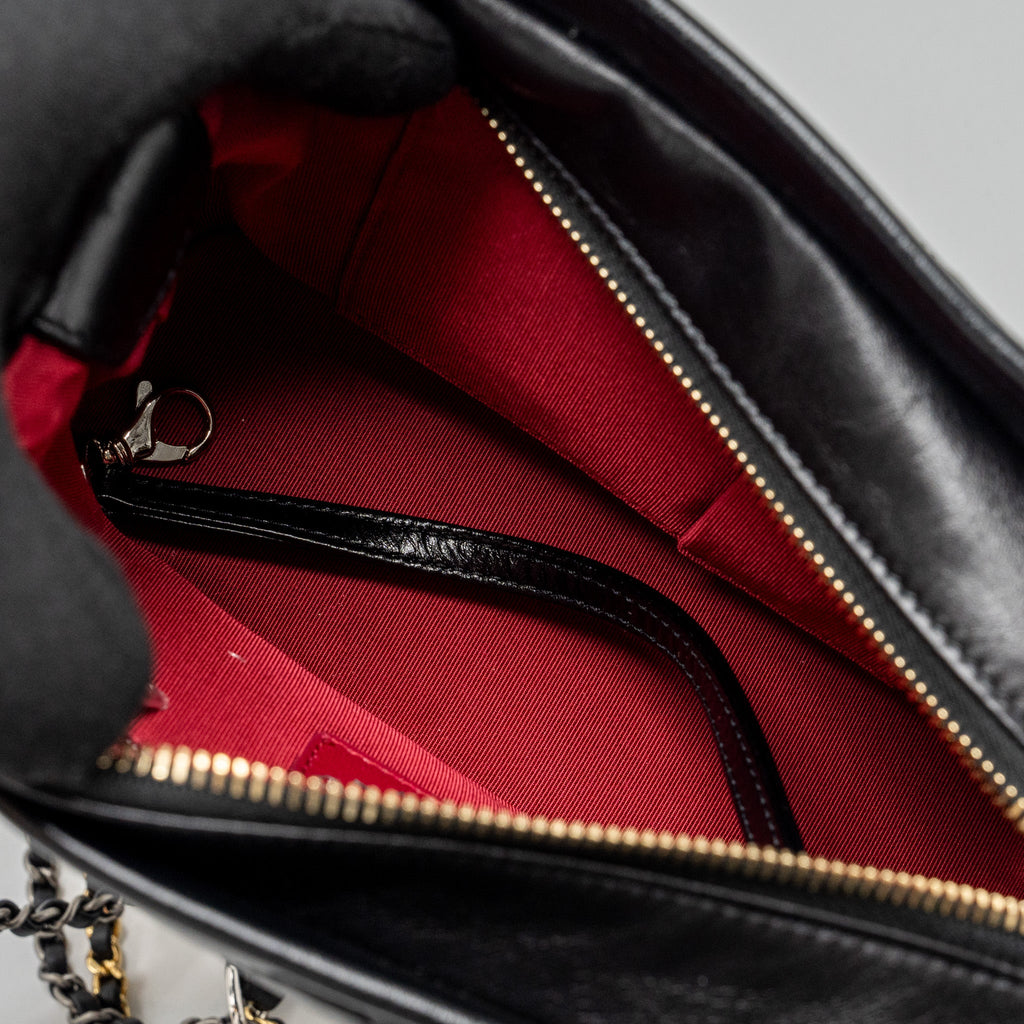 CHANEL SMALL GABRIELLE HOBO BAG CALFSKIN BLACK MULTICOLOUR HARDWARE