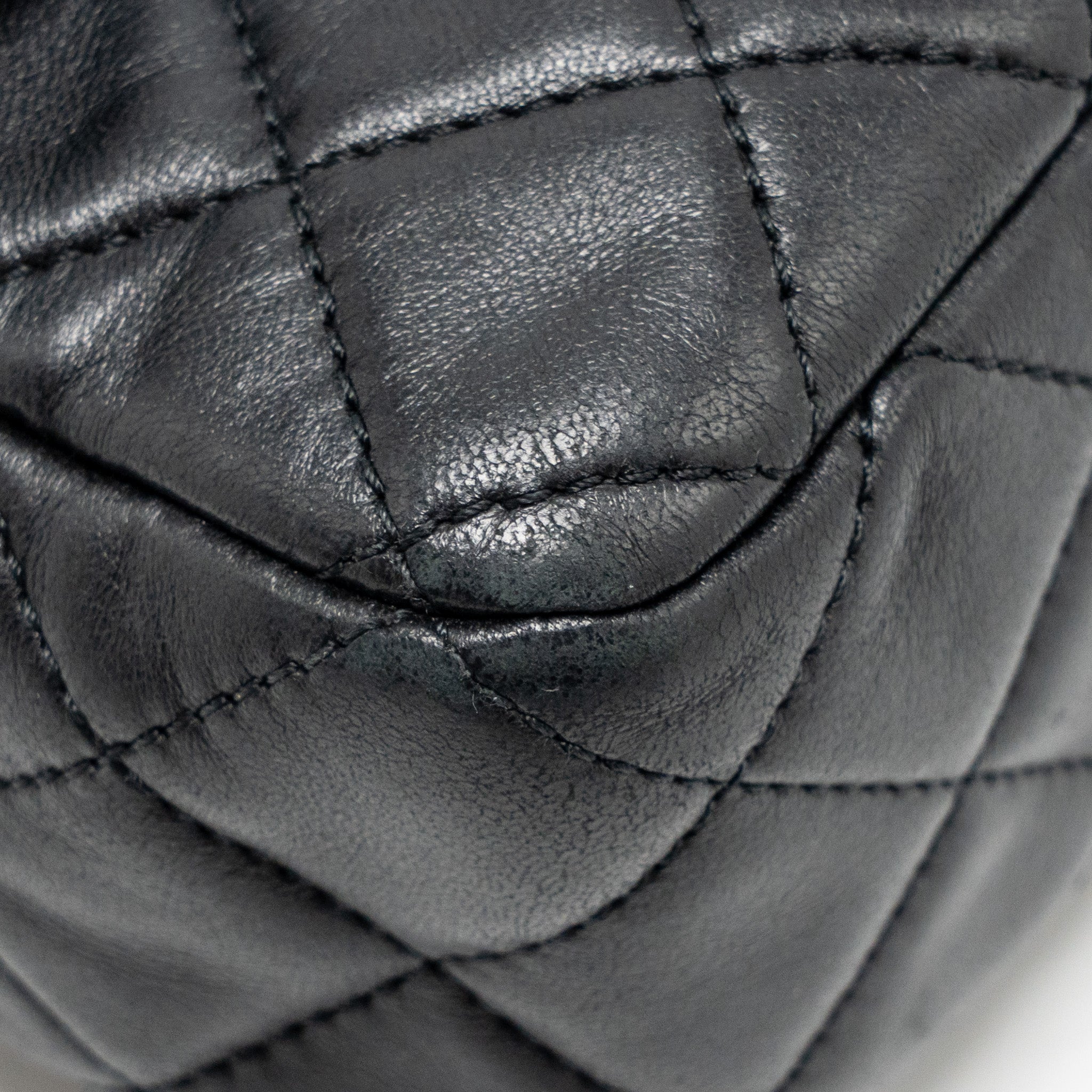 CHANEL PEARL CRUSH MINI RECTANGULAR FLAP BAG LAMBSKIN BLACK GHW