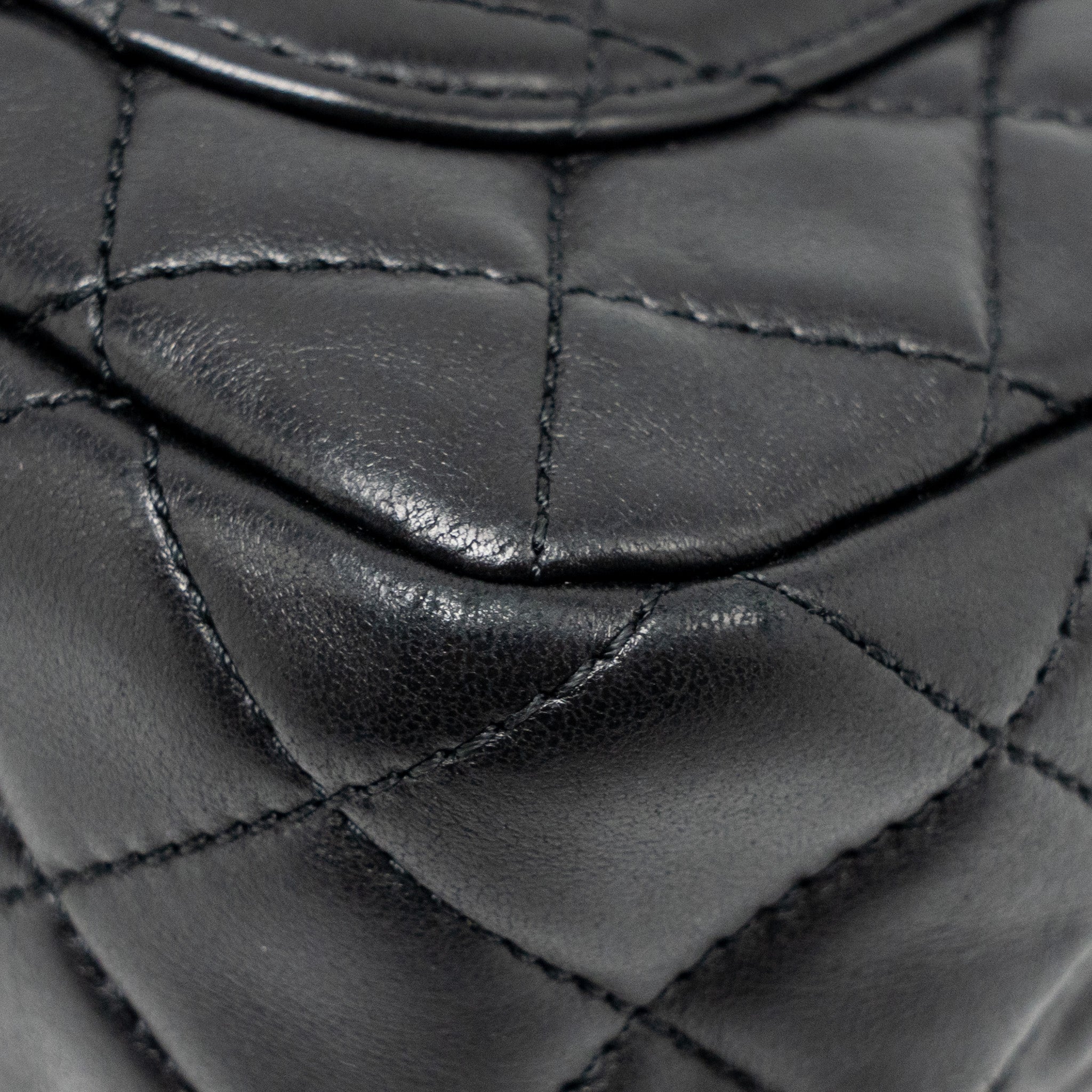 CHANEL PEARL CRUSH MINI RECTANGULAR FLAP BAG LAMBSKIN BLACK GHW