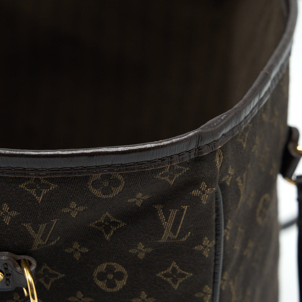 LOUIS VUITTON NEVERFULL MM MONOGRAM FABRIC DARK BROWN GHW