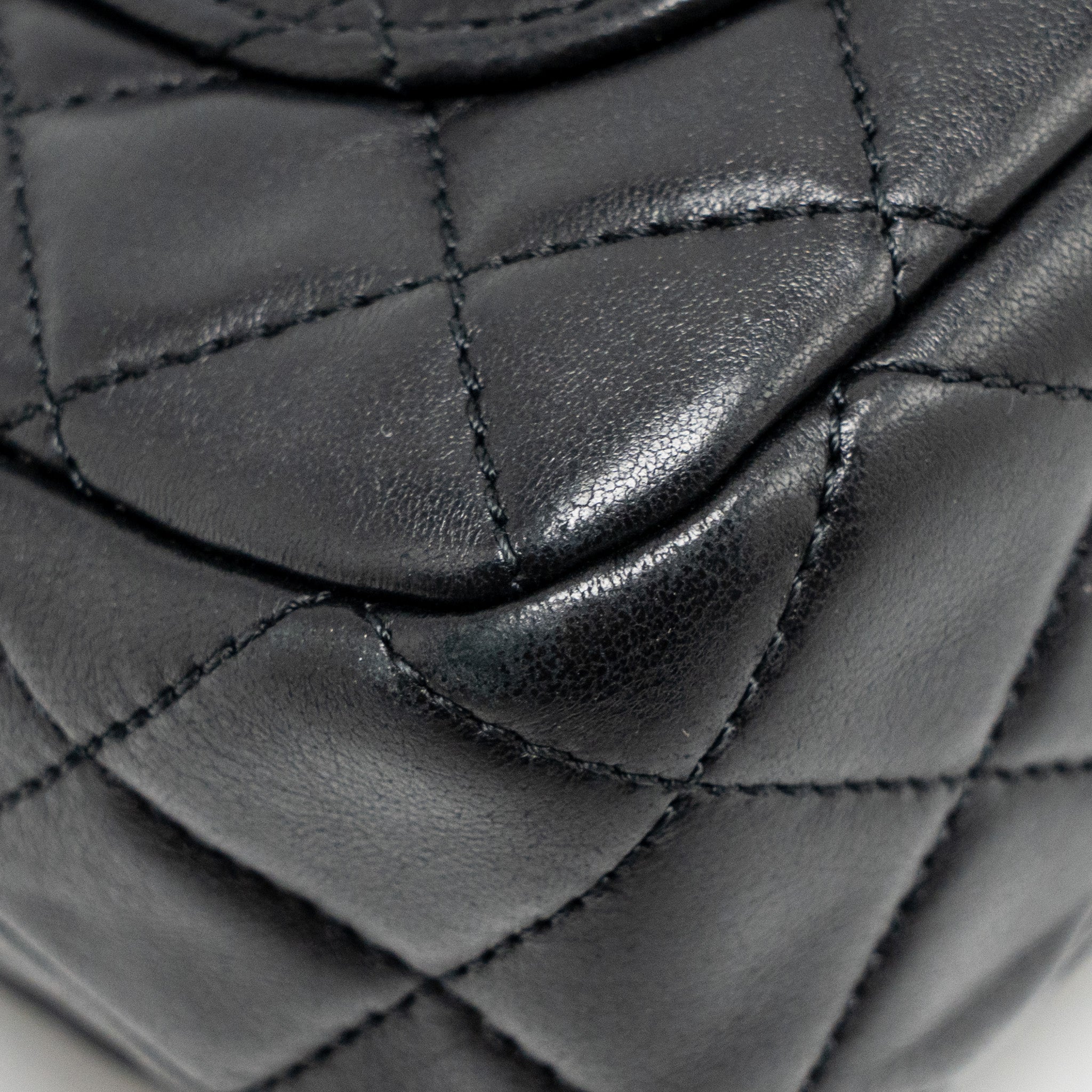 CHANEL PEARL CRUSH MINI RECTANGULAR FLAP BAG LAMBSKIN BLACK GHW