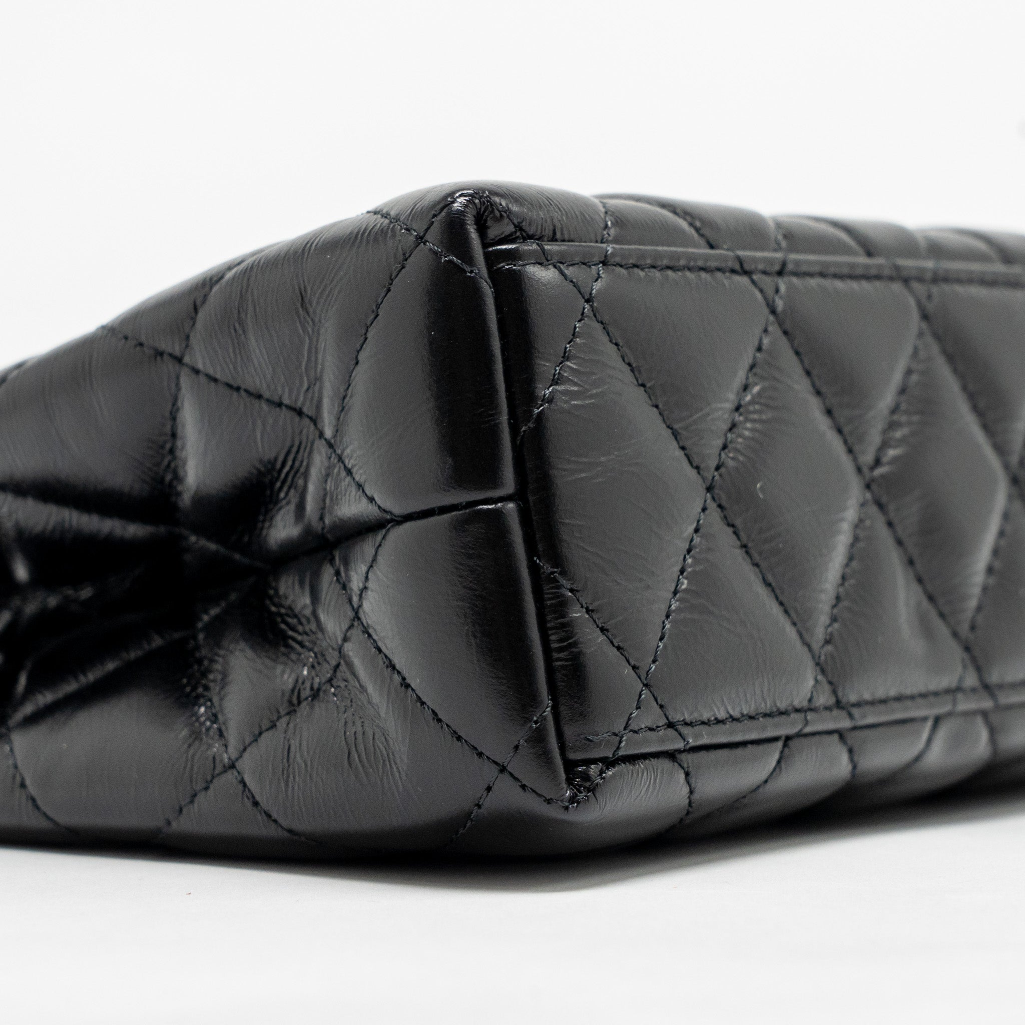 CHANEL MINI KELLY SHOPPING TOTE BAG CALFSKIN BLACK GHW (MICROCHIP)