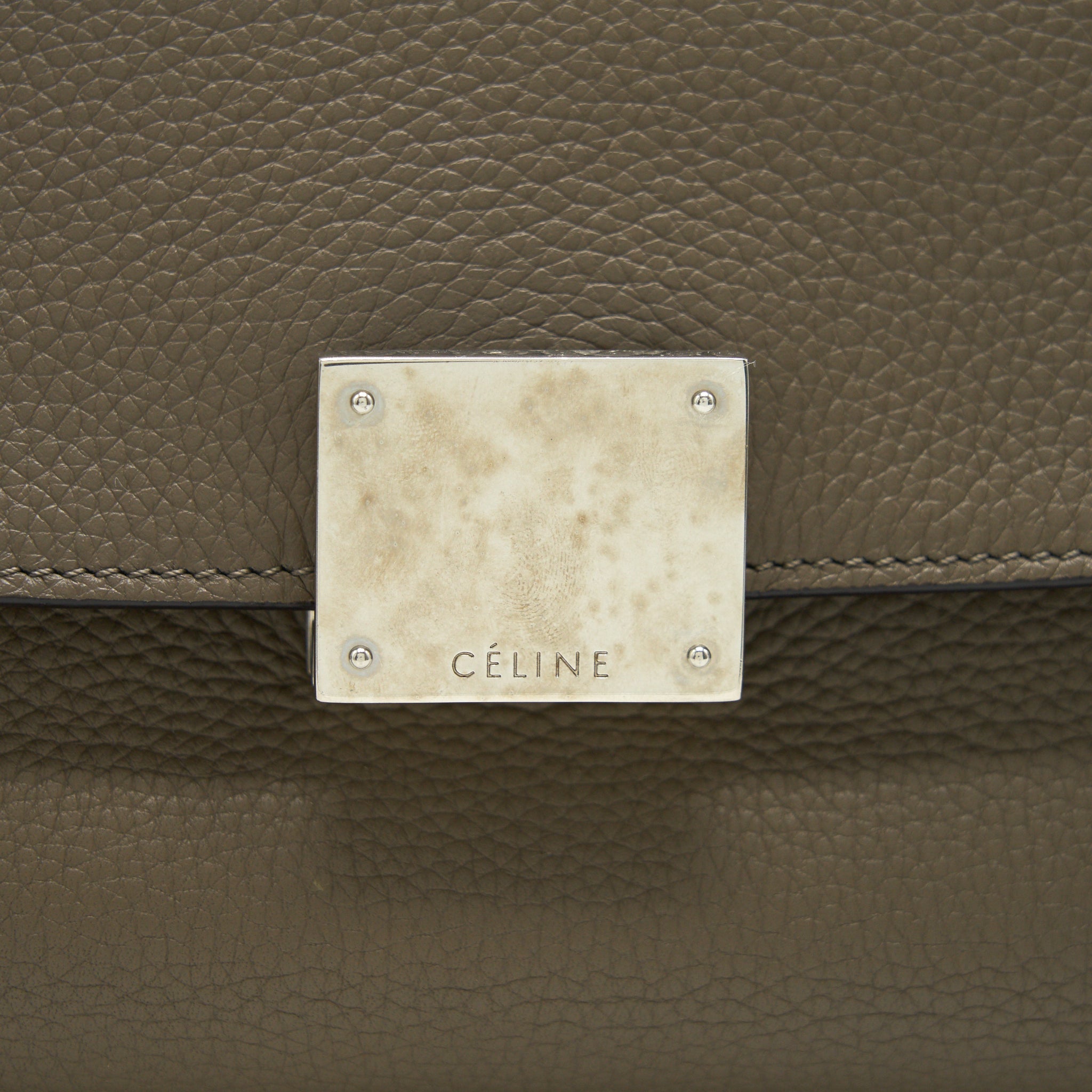 CELINE SMALL TRAPEZE BAG LIGHT GREY SHW
