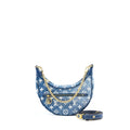 LOUIS VUITTON HALF-MOON LOOP BAGUETTE HANDBAG DENIM BLUE GHW
