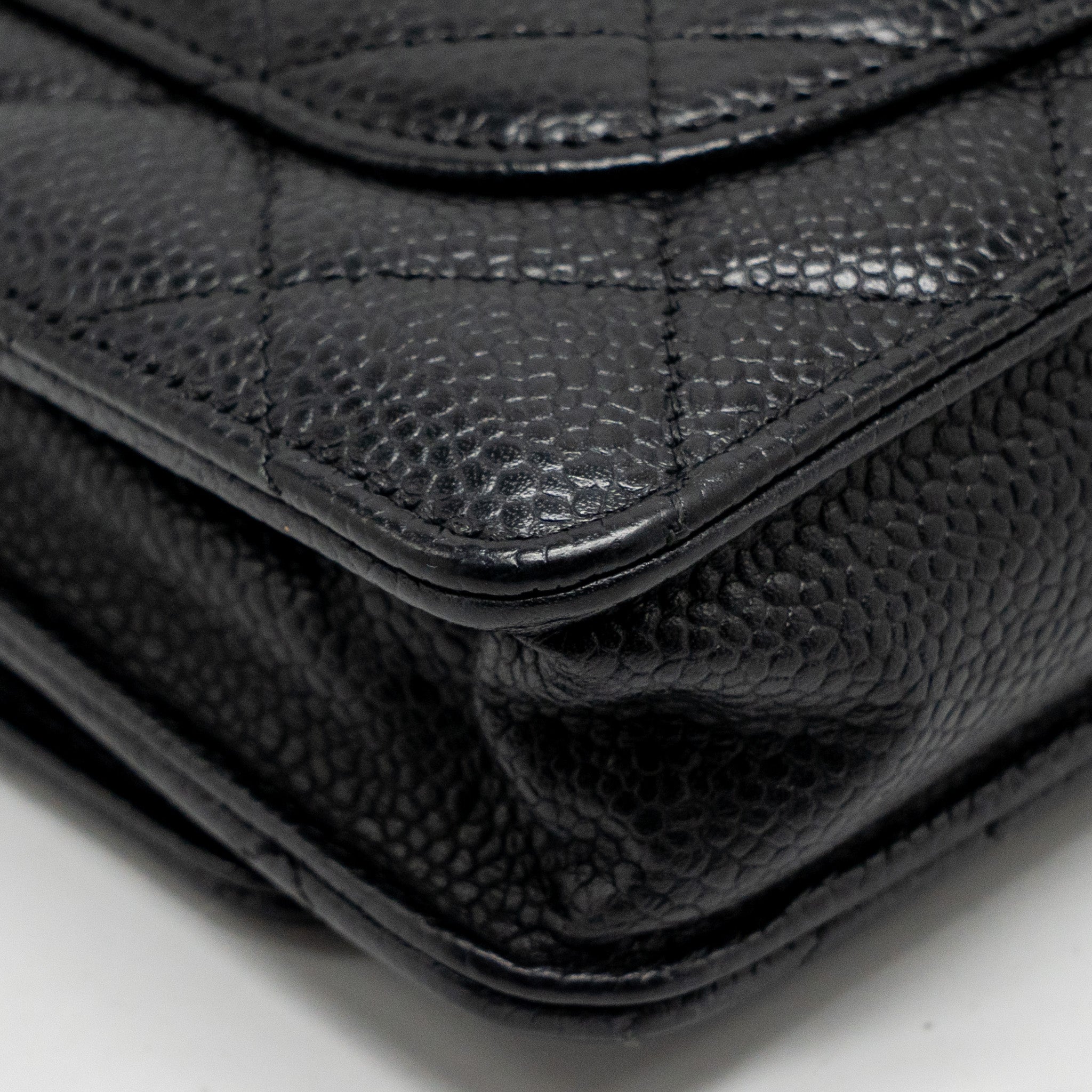 CHANEL CLASSIC WALLET ON CHAIN CAVIAR BLACK GHW