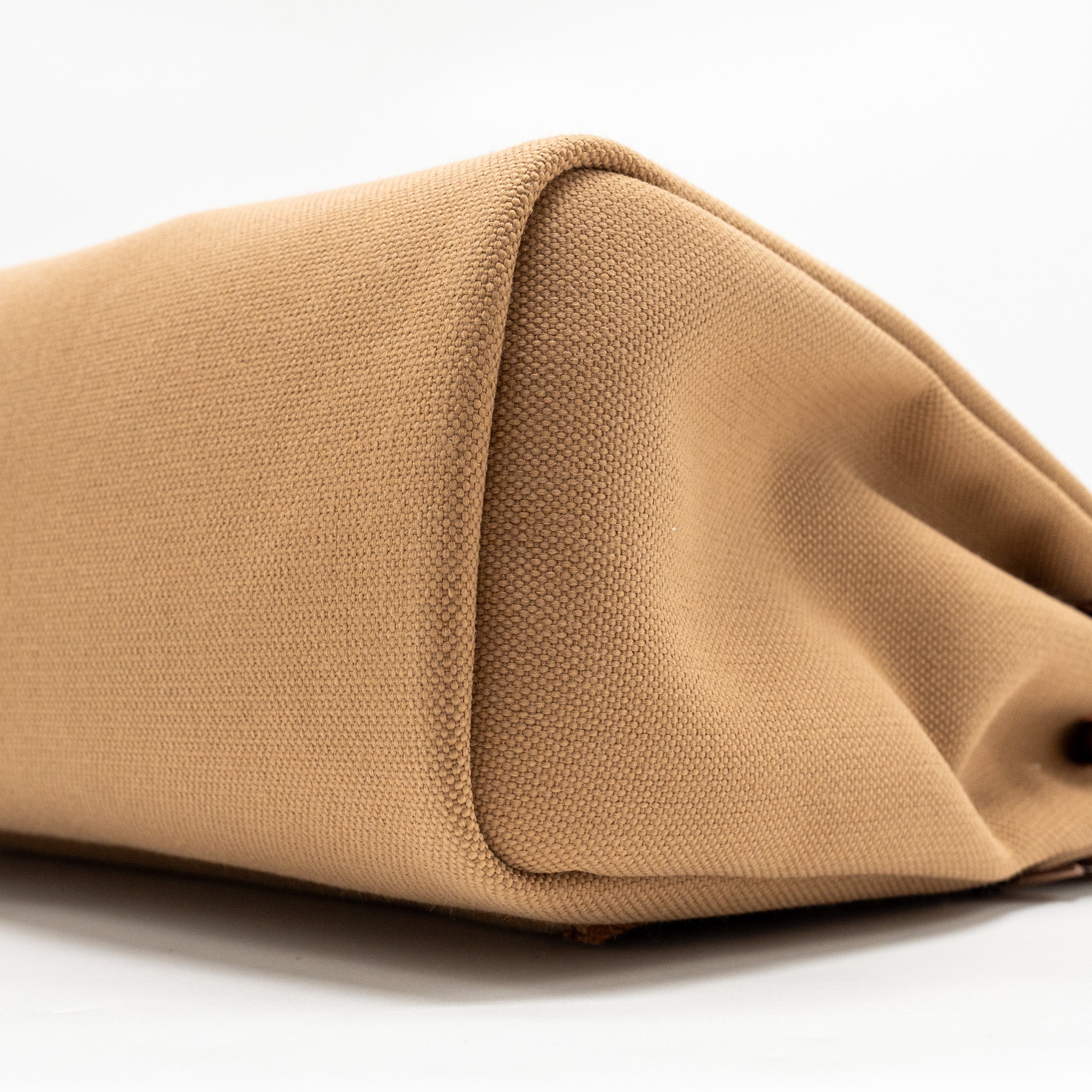 HERMES HERBAG 31 ZIP BAG CANVAS/VACHE HUNTER CHAI / FAUVE GHW