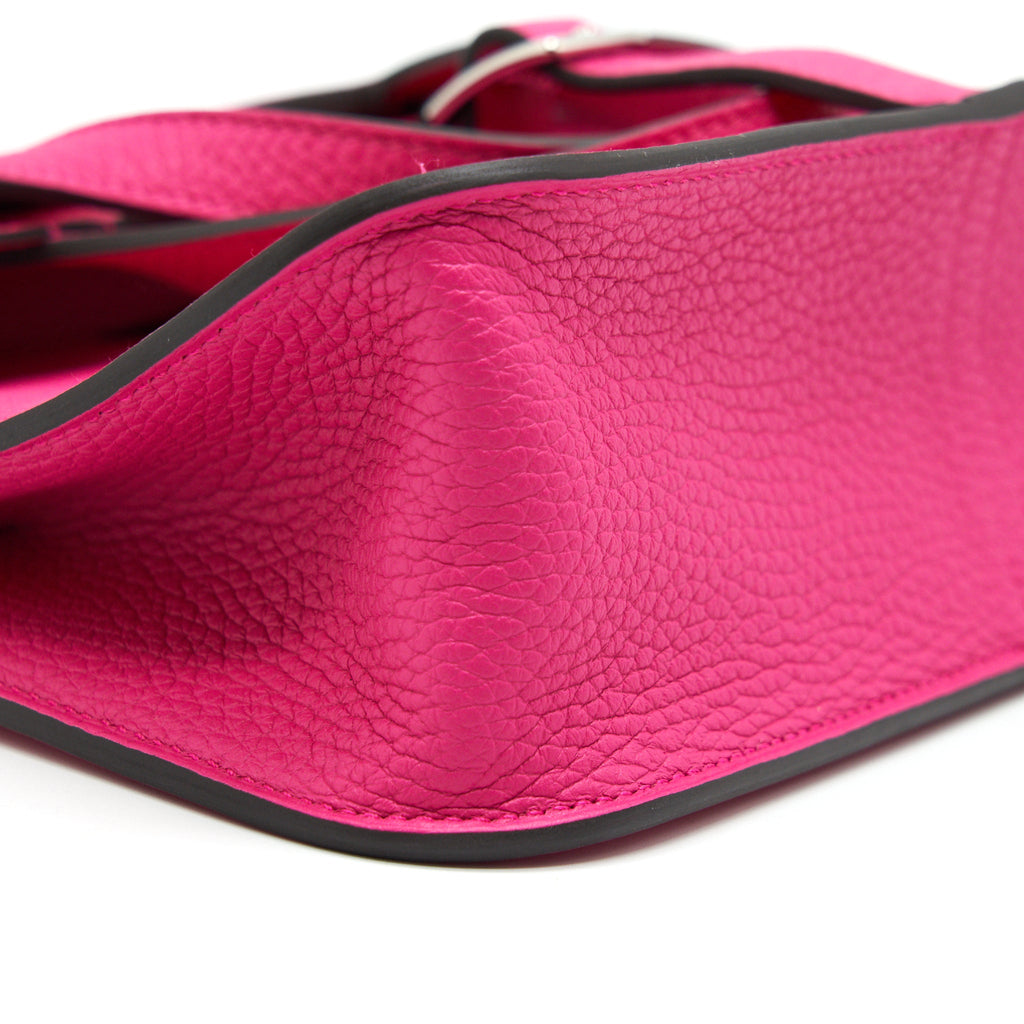 HERMES HALZAN 25 BAG ROSE SHOCKING/ FRAMBOISE
