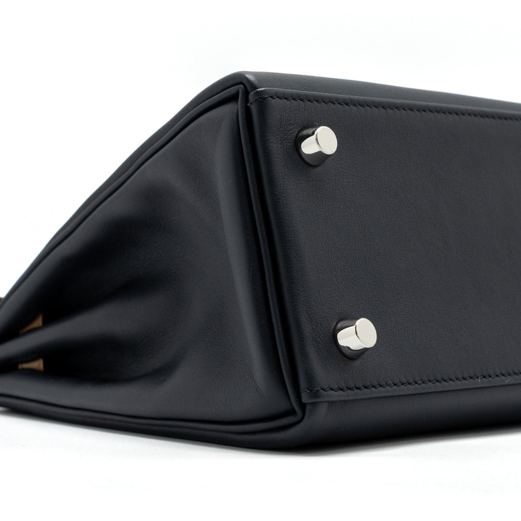 HERMES KELLY COLORMATIC SWIFT BLUE NUIT/CHAI/ETOUPE/GOLD/BLACK SHW