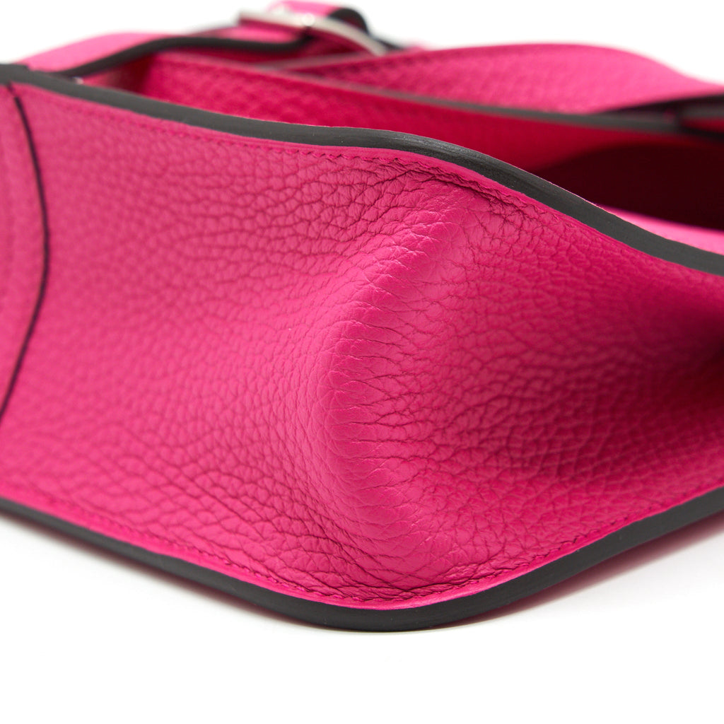 HERMES HALZAN 25 BAG ROSE SHOCKING/ FRAMBOISE