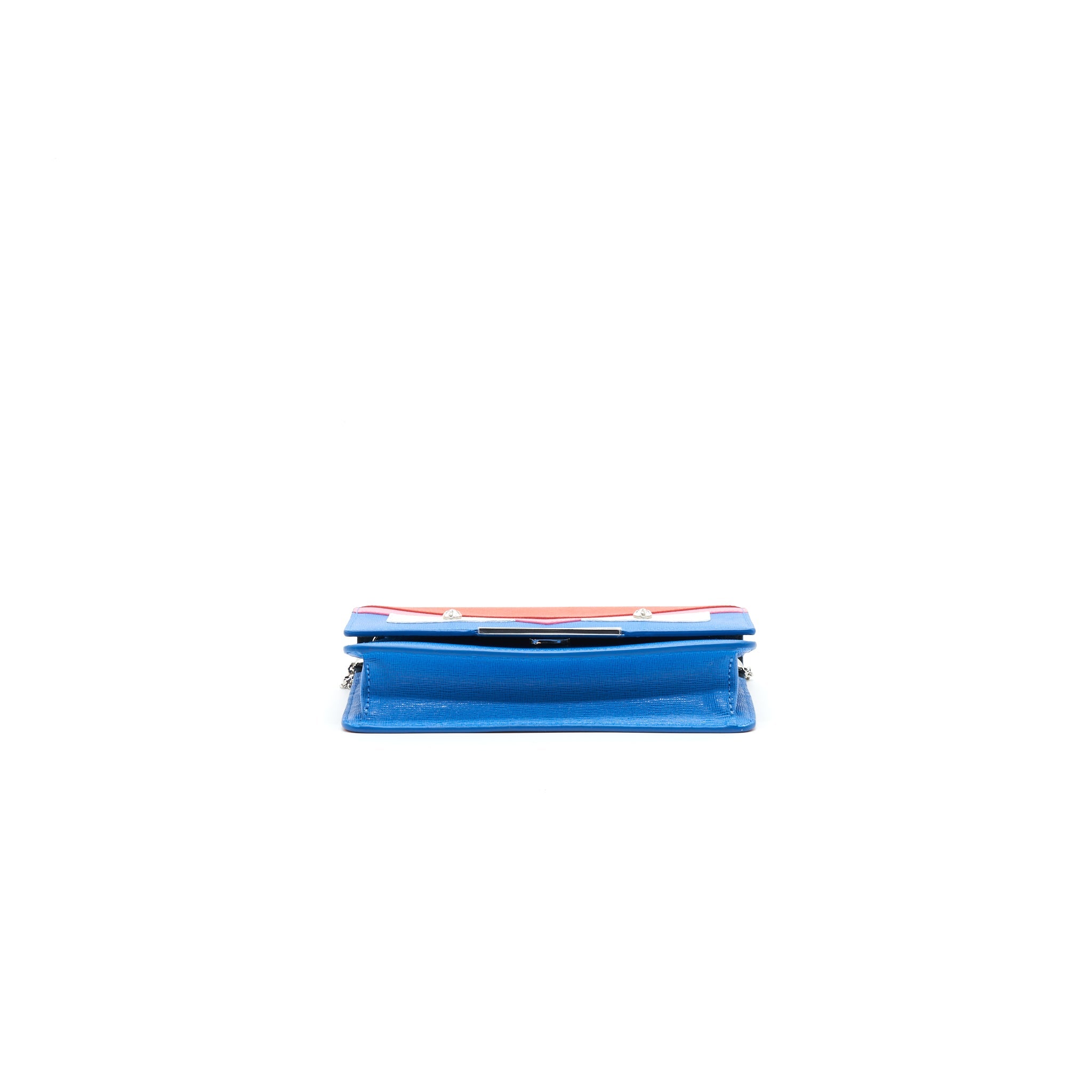 FENDI MONSTER WALLET ON CHAIN ORANGE/ BLUE